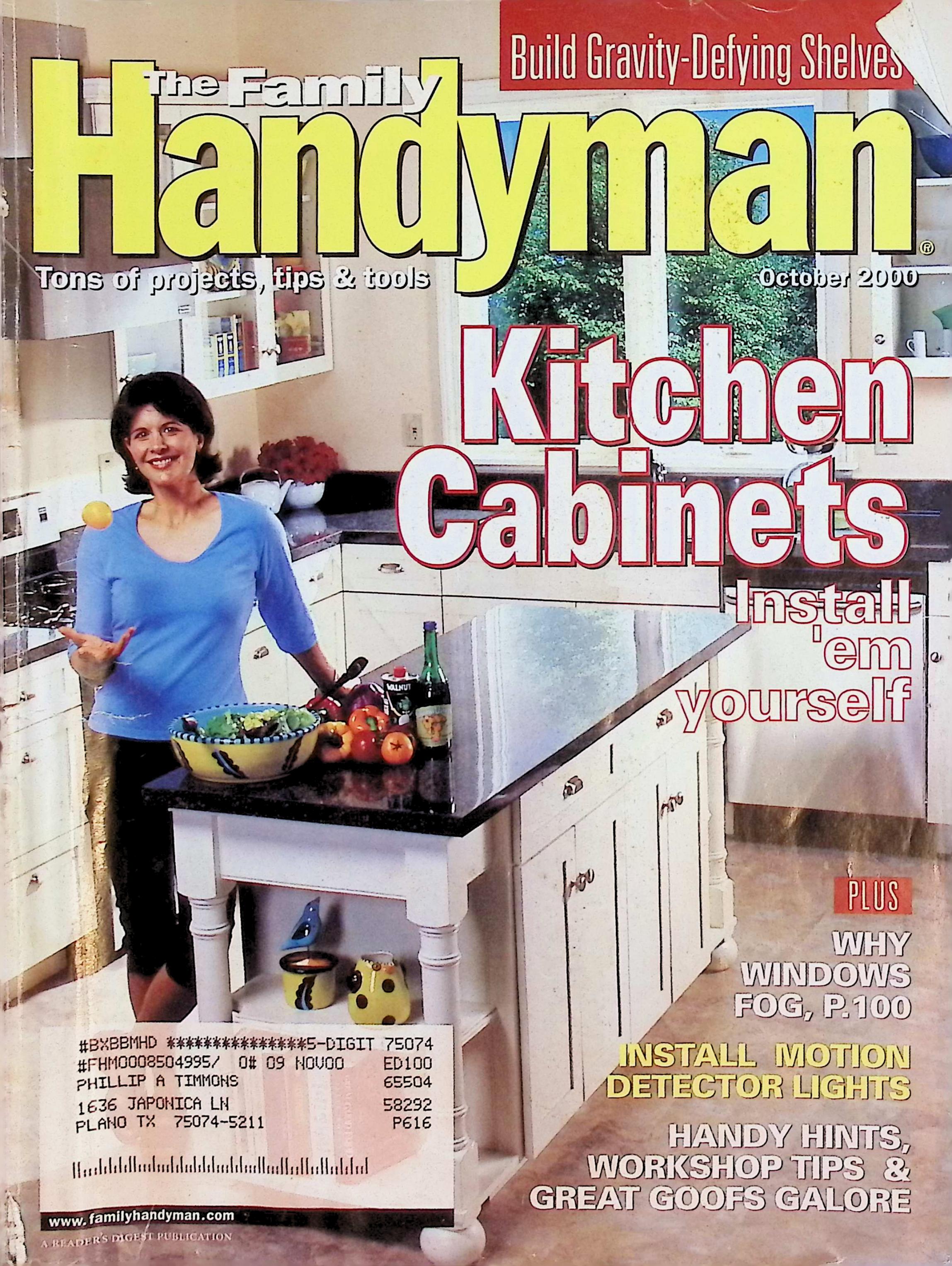 The Family Handyman Magazine Kitchen Cabinets Oct 2000