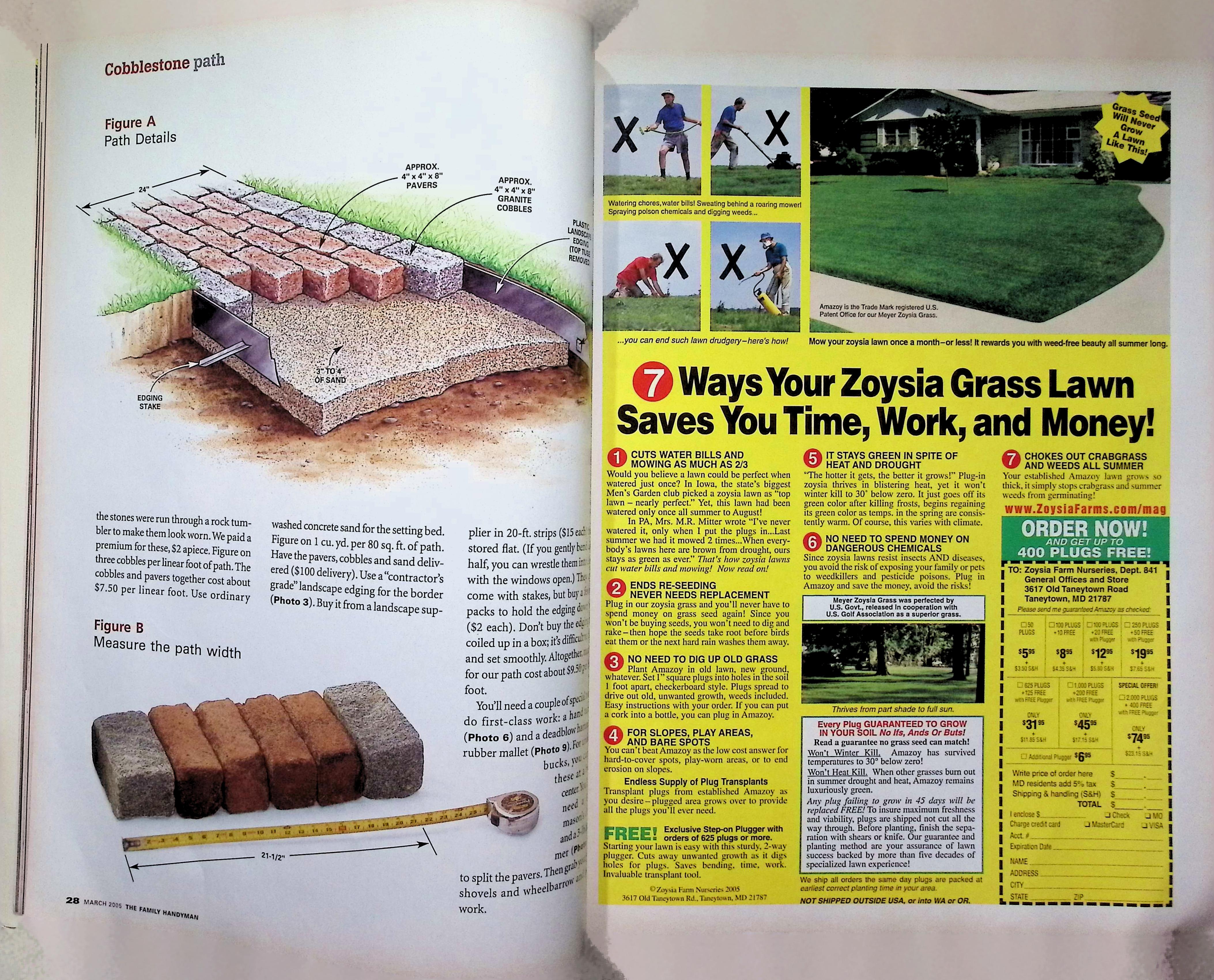 Family Handyman Magazine, Brick Path Project, March 2005 — image 3