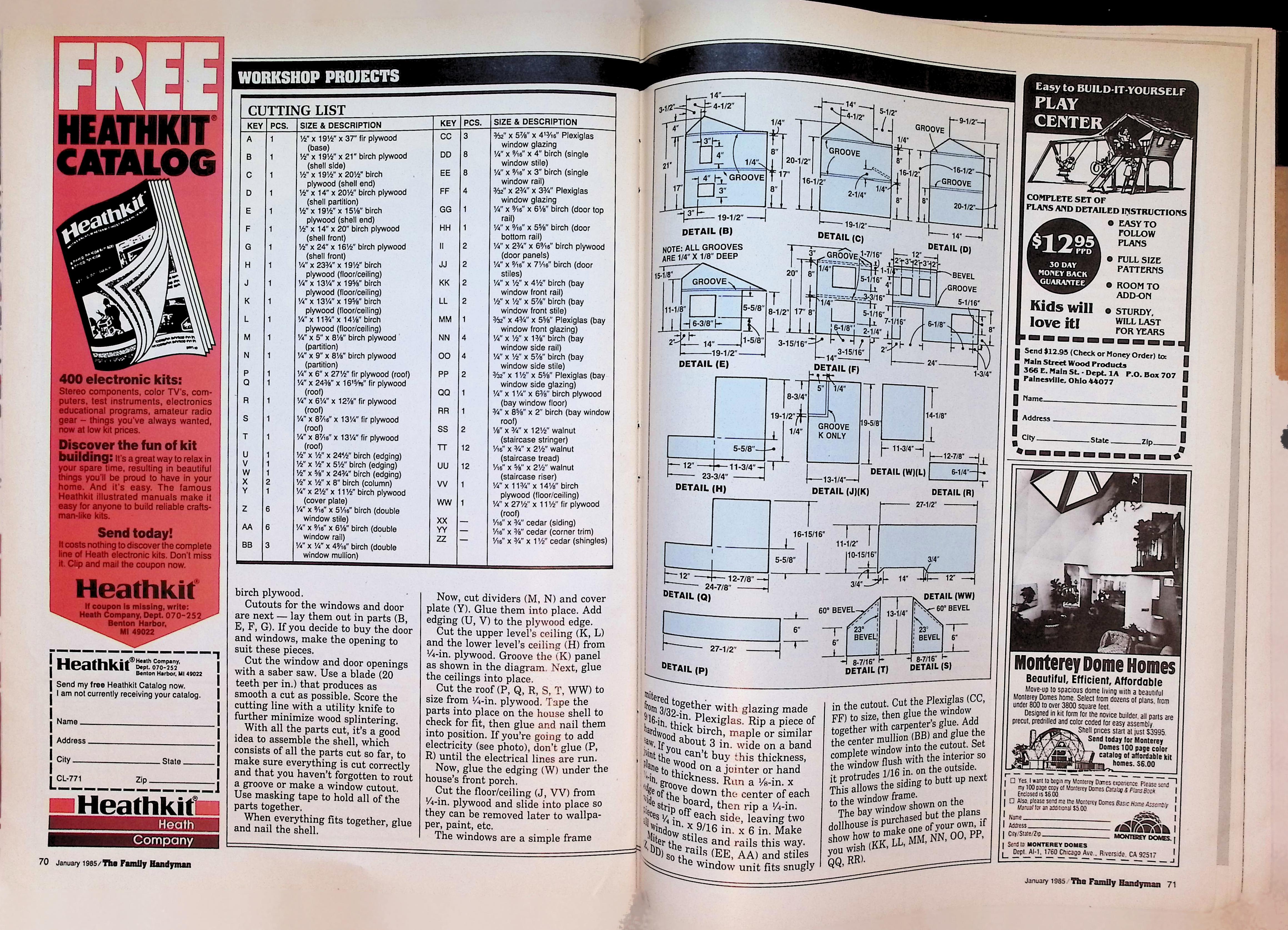 Handyman Magazine Jan 1985 Knock-Down Furniture — image 4