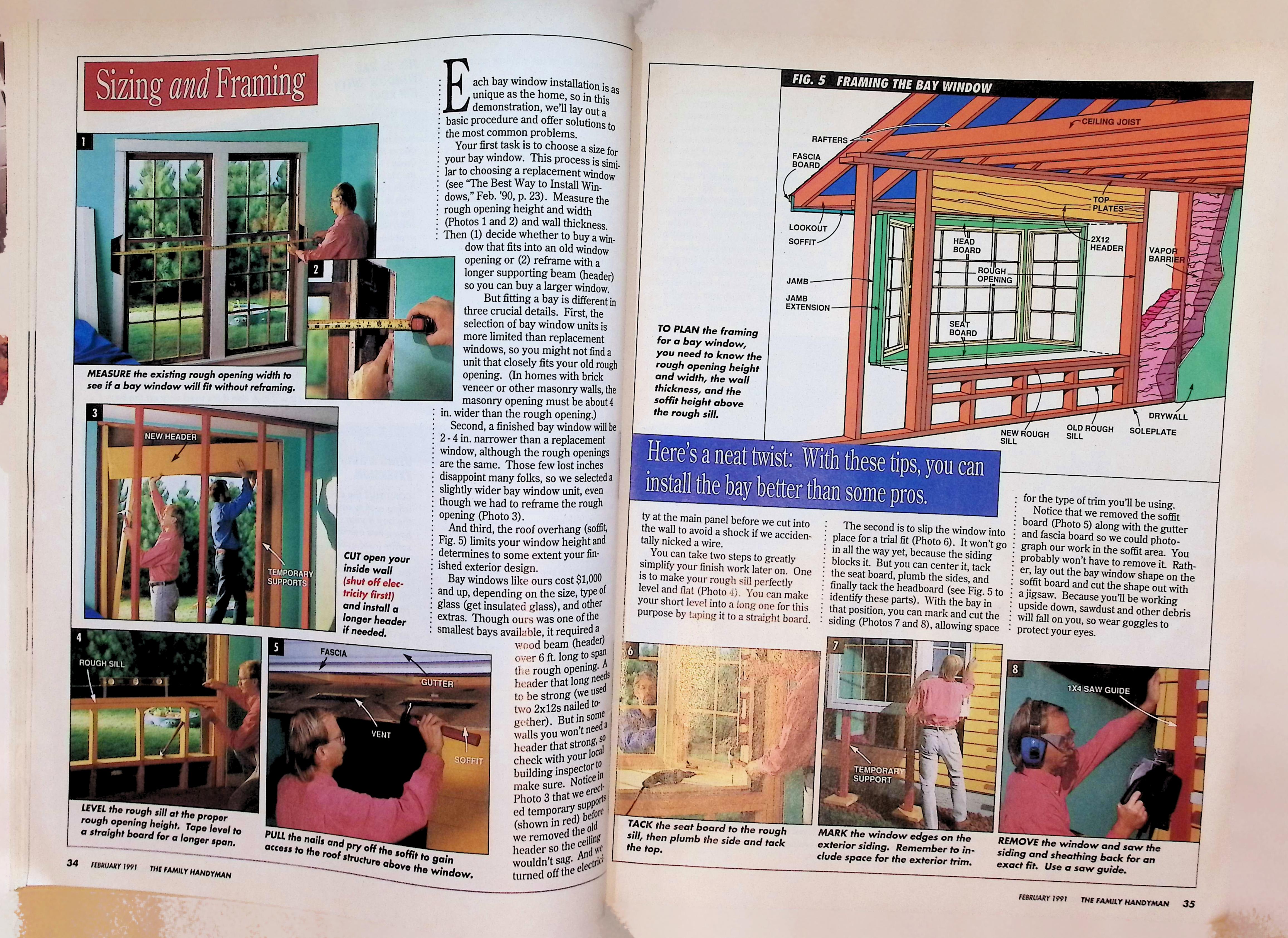 The Family Handyman Magazine Bay Windows Feb 1991 — image 3