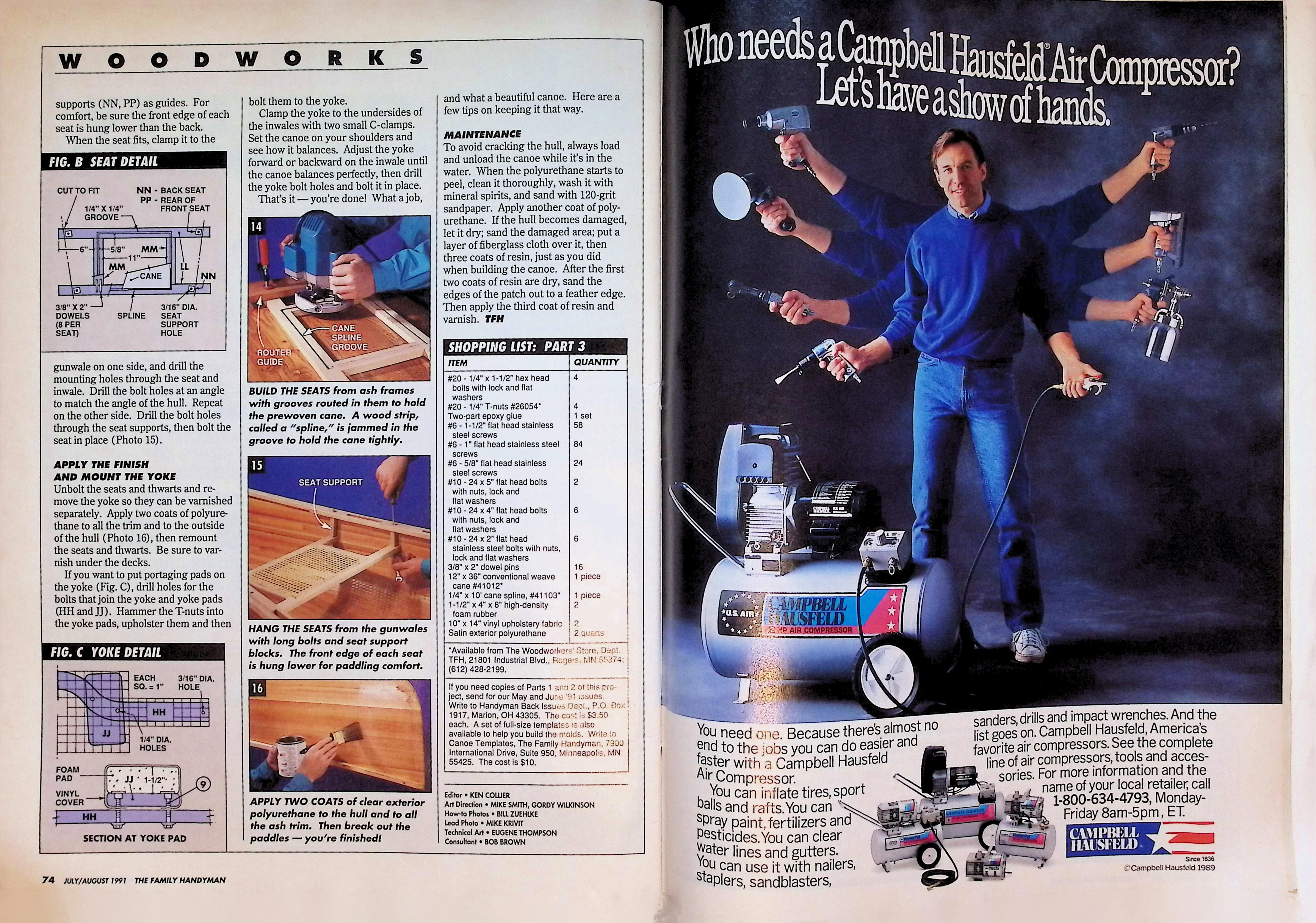 Family Handyman Magazine July 1991 DIY Yard Shed Plans — image 3