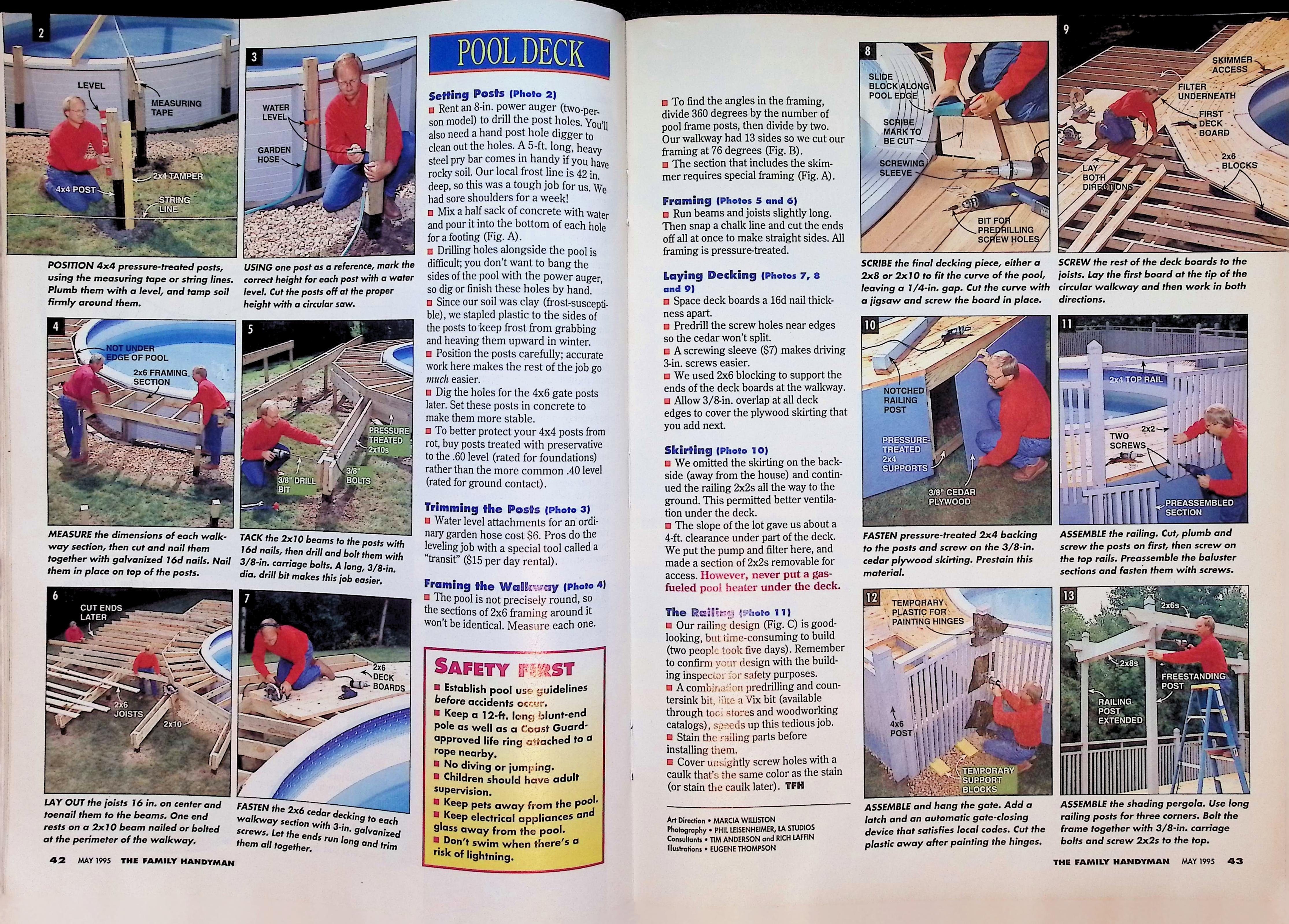 Family Handyman May 1995 DIY Pool & Deck Plans — image 4
