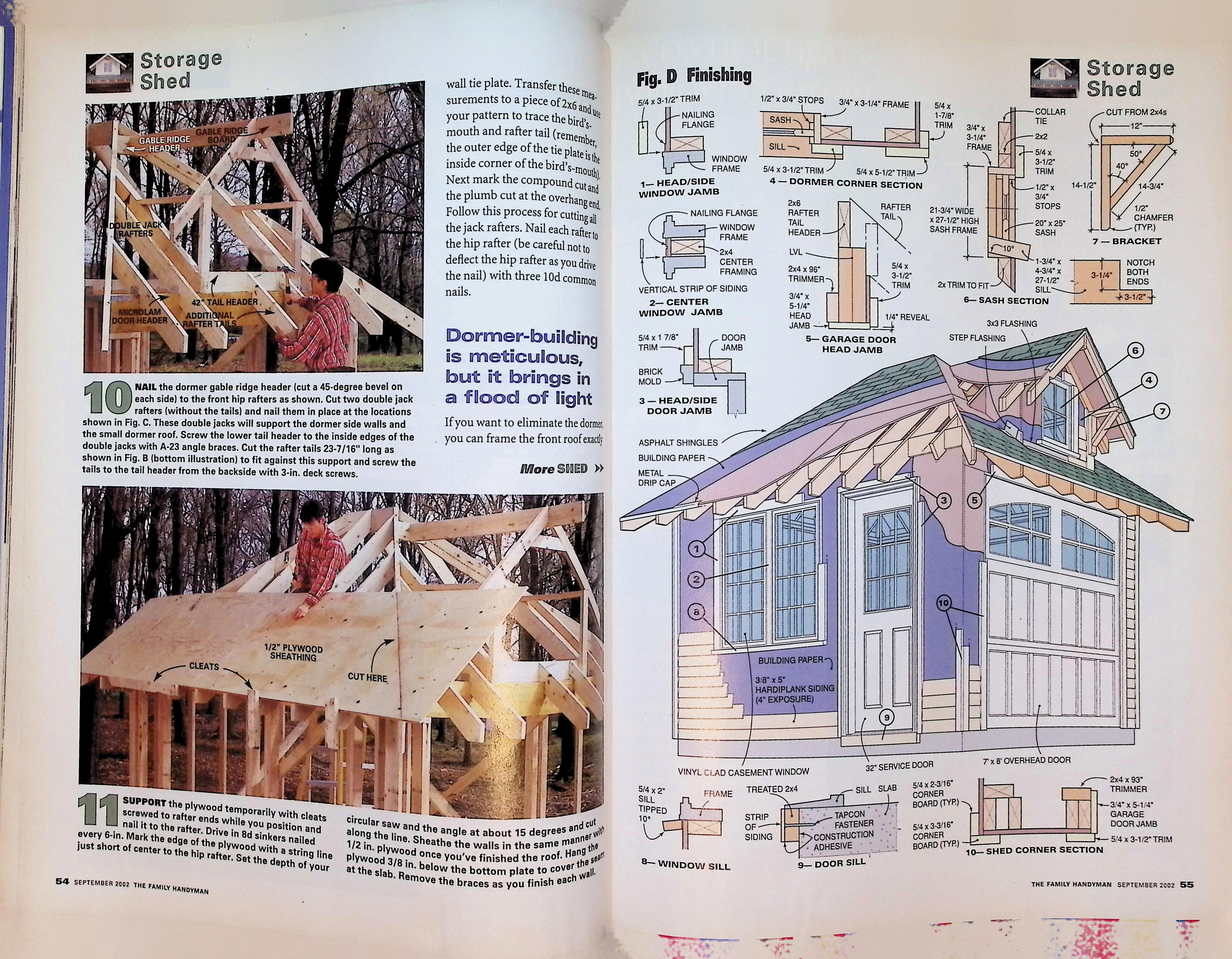 The Family Handyman Sept 2002 - Cottage Storage Shed — image 3