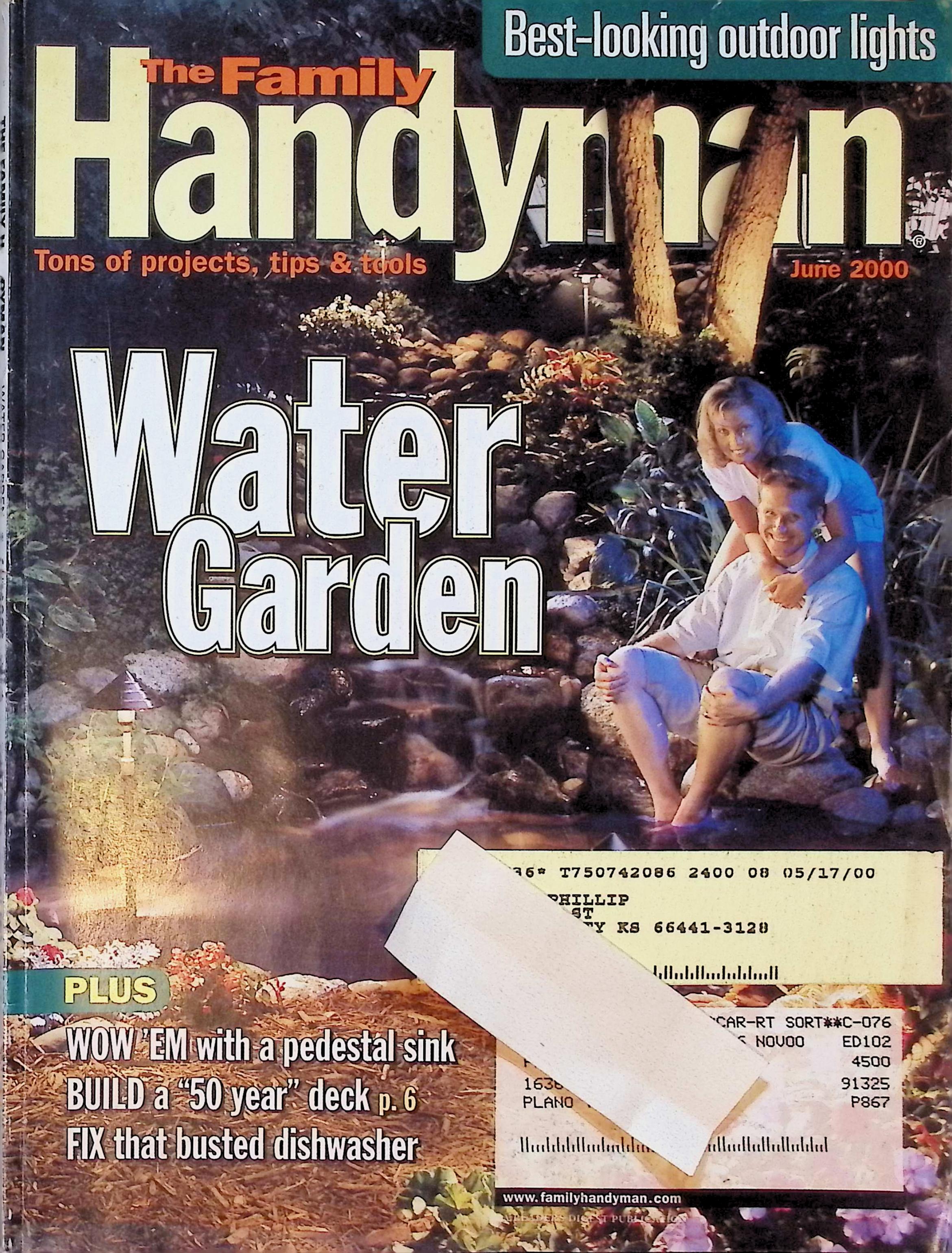 Family Handyman Mag June 2000 Water Garden Cover