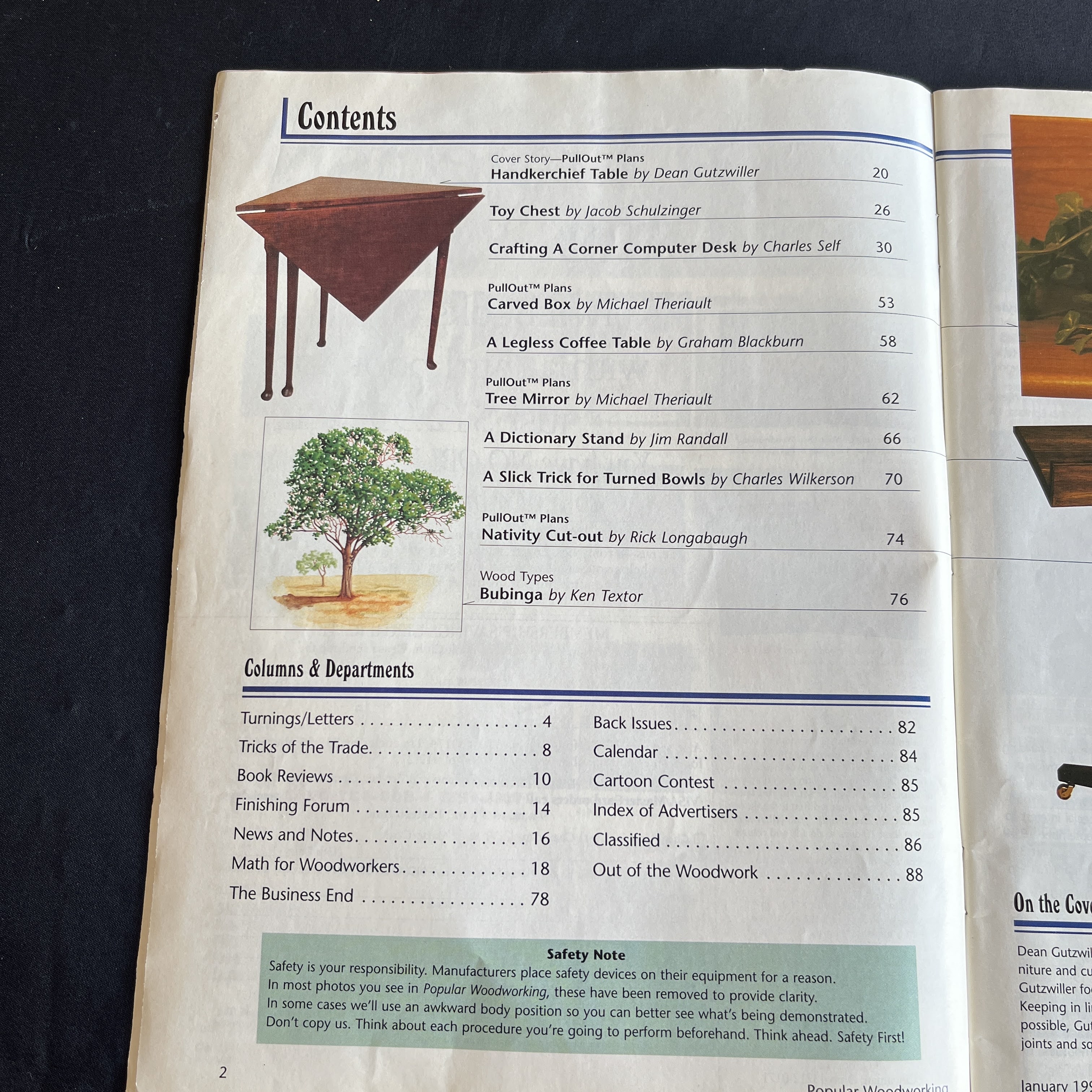 Popular Woodworking Jan 1995 Queen Anne Handkerchief Table — image 2