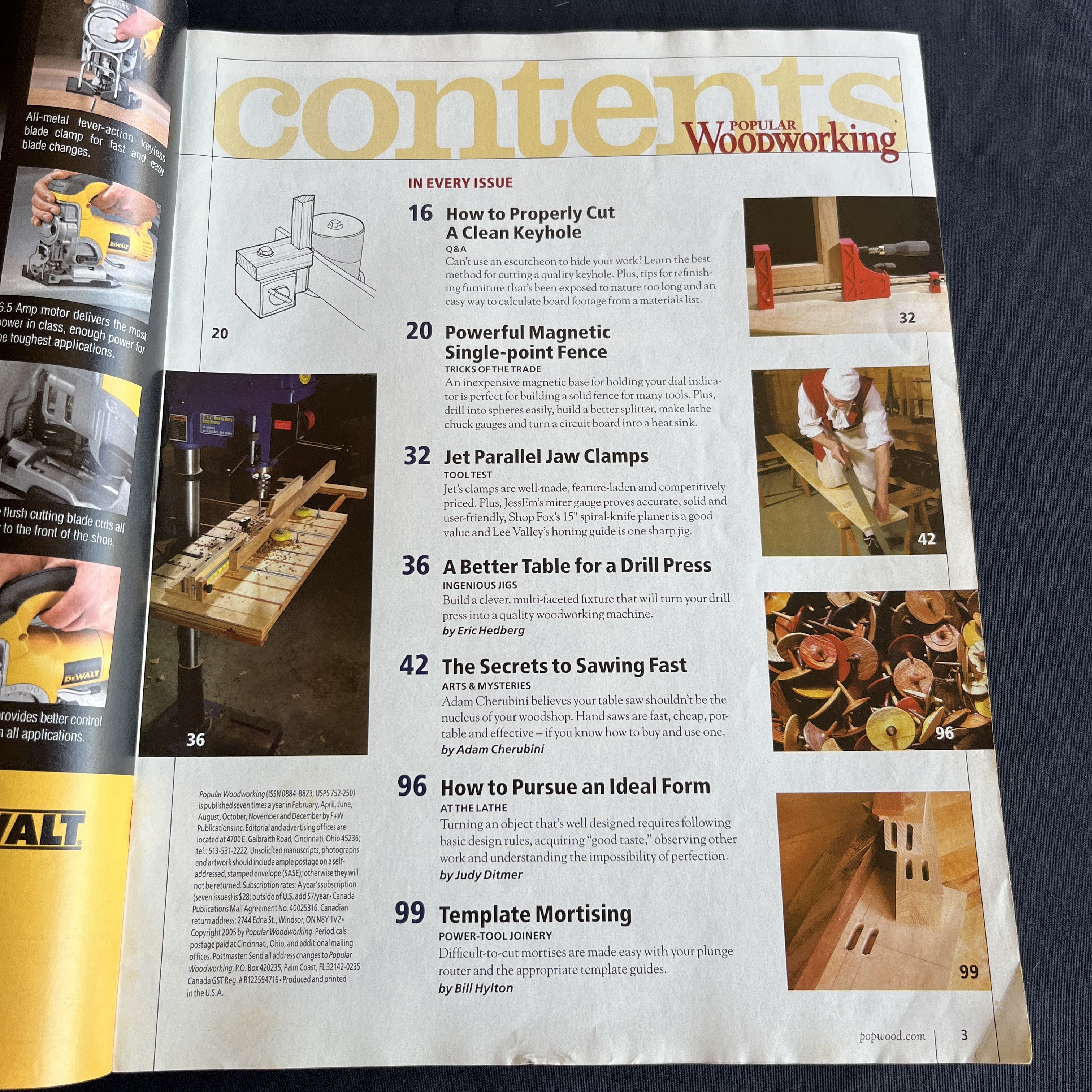 Popular Woodworking Mag Frank Klausz Dovetails Oct 2005 — image 2