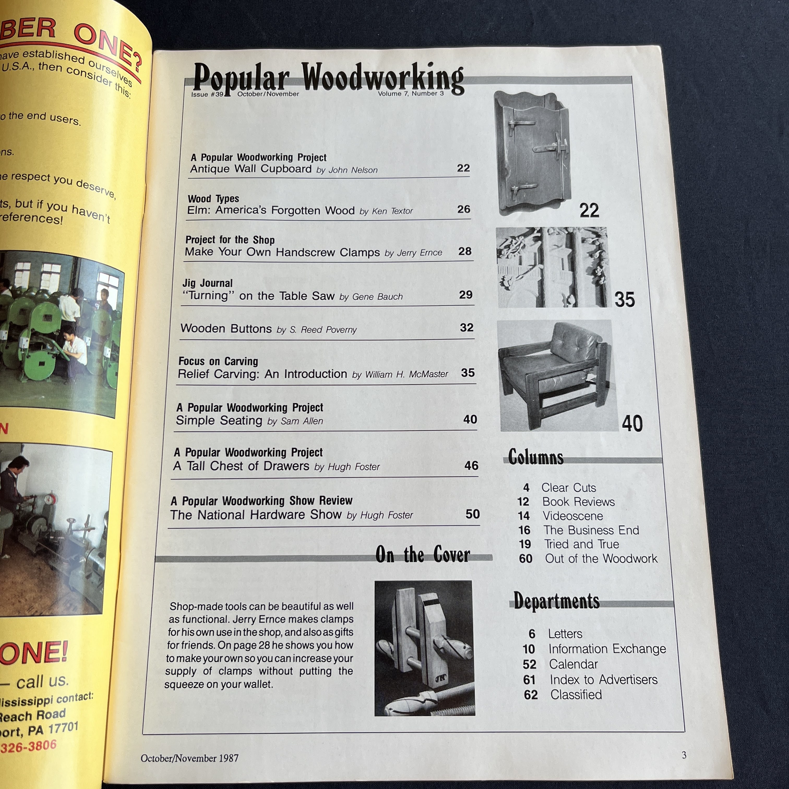 Popular Woodworking Magazine Handscrew Clamps Oct/Nov 1987 — image 2