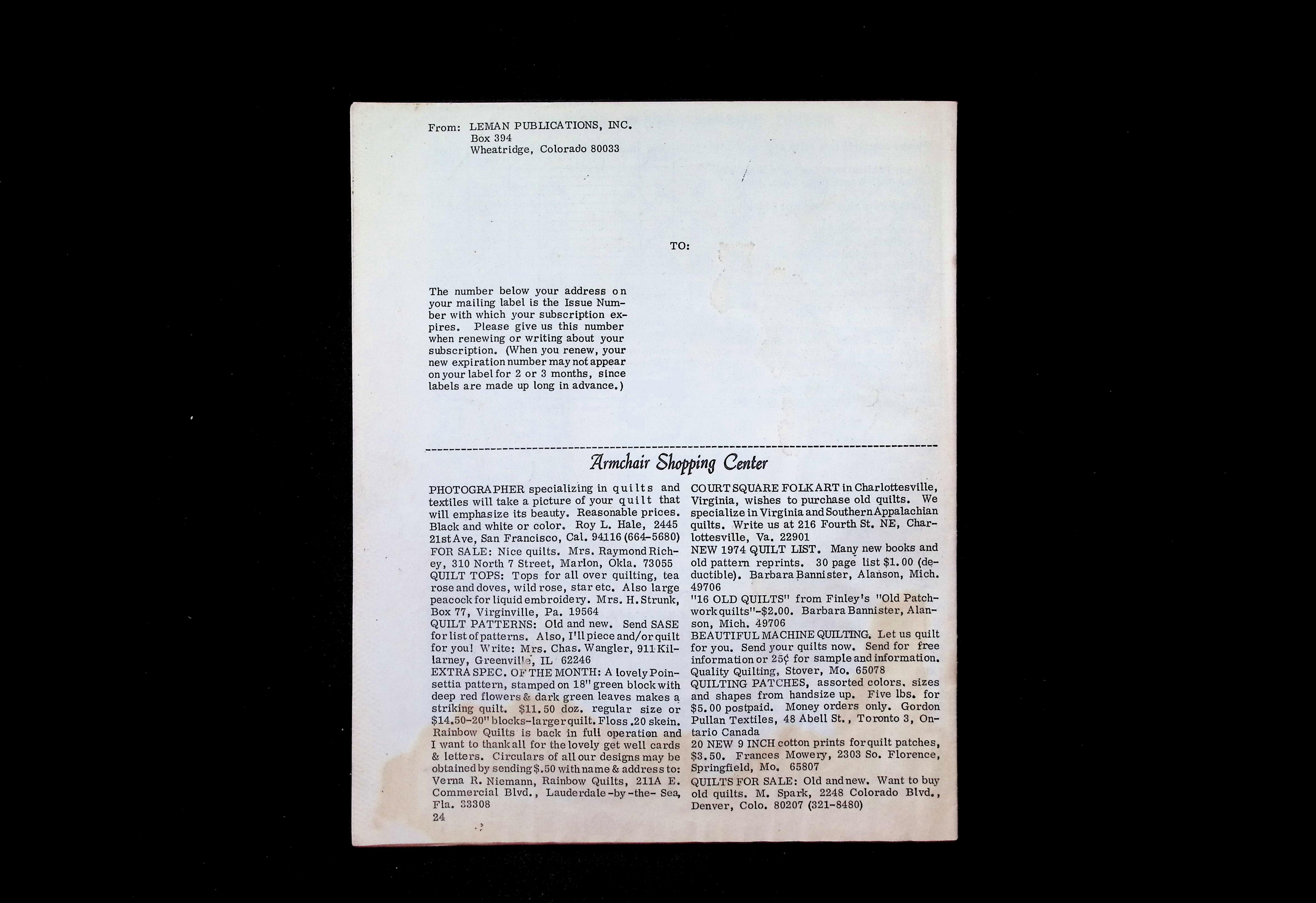 Quilter's Newsletter — image 2