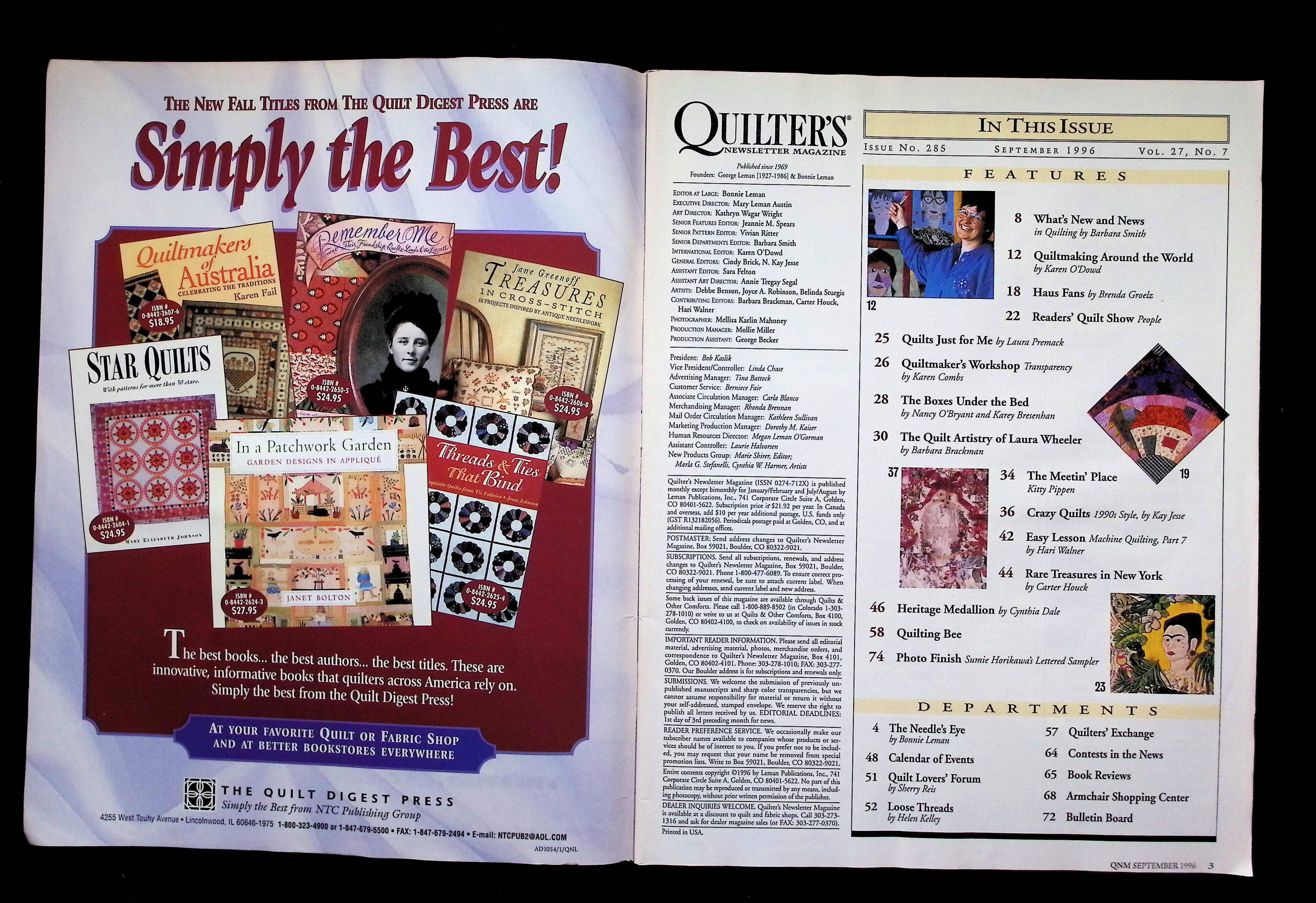 Quilter's Newsletter Magazine — image 3
