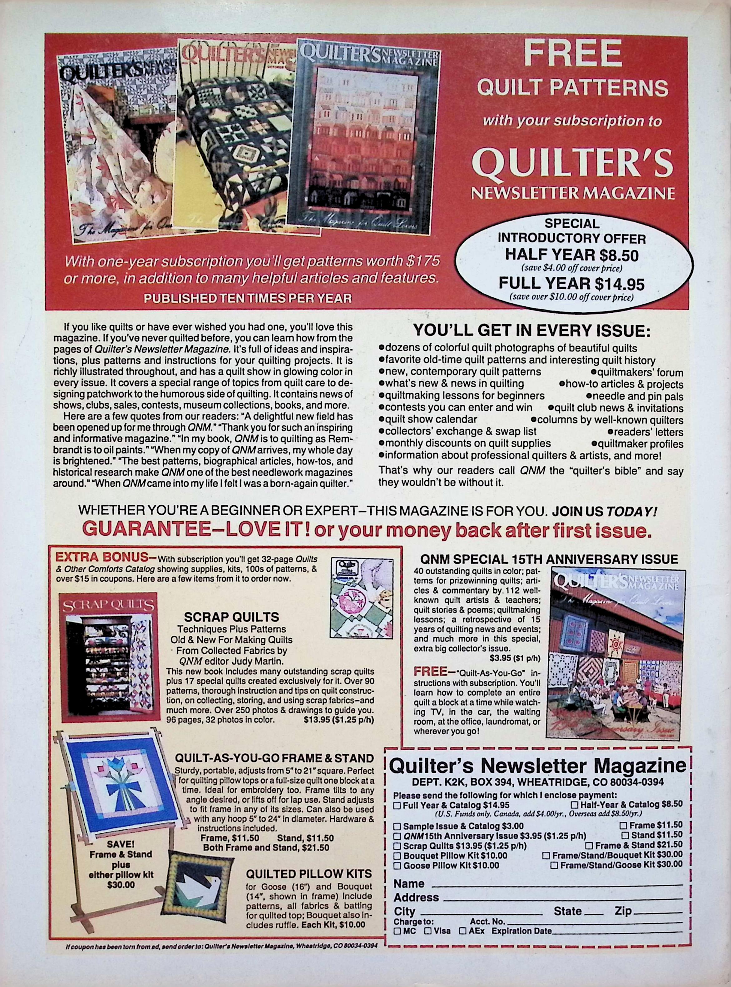 Quilt Magazine Winter 1987 Log Cabin Quilt Cover — image 5