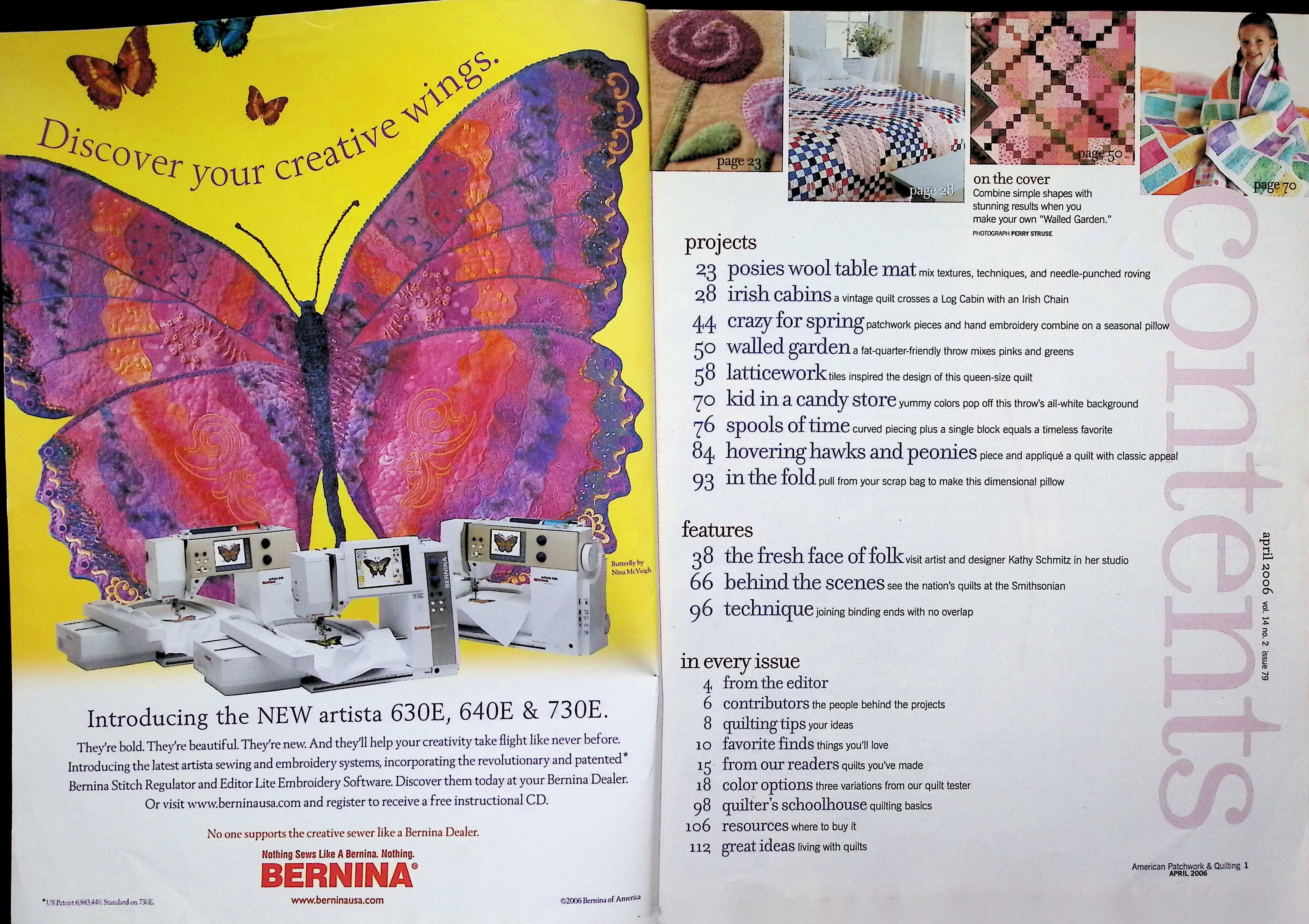 American Patchwork & Quilting, Walled Garden Quilt, Apr 2006 — image 2