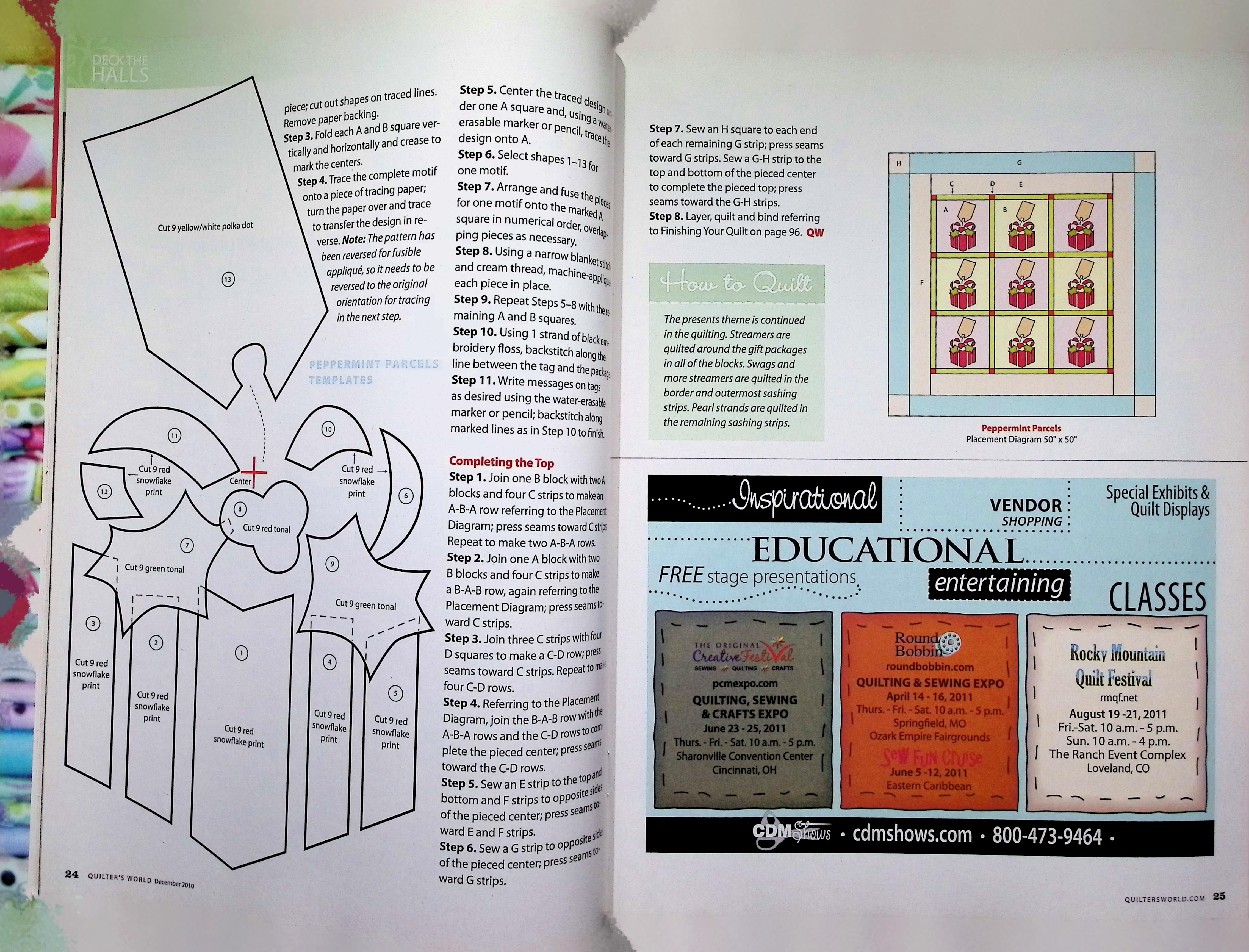 Quilter's World Magazine Rose of Sharon Quilt Dec 2010 — image 3