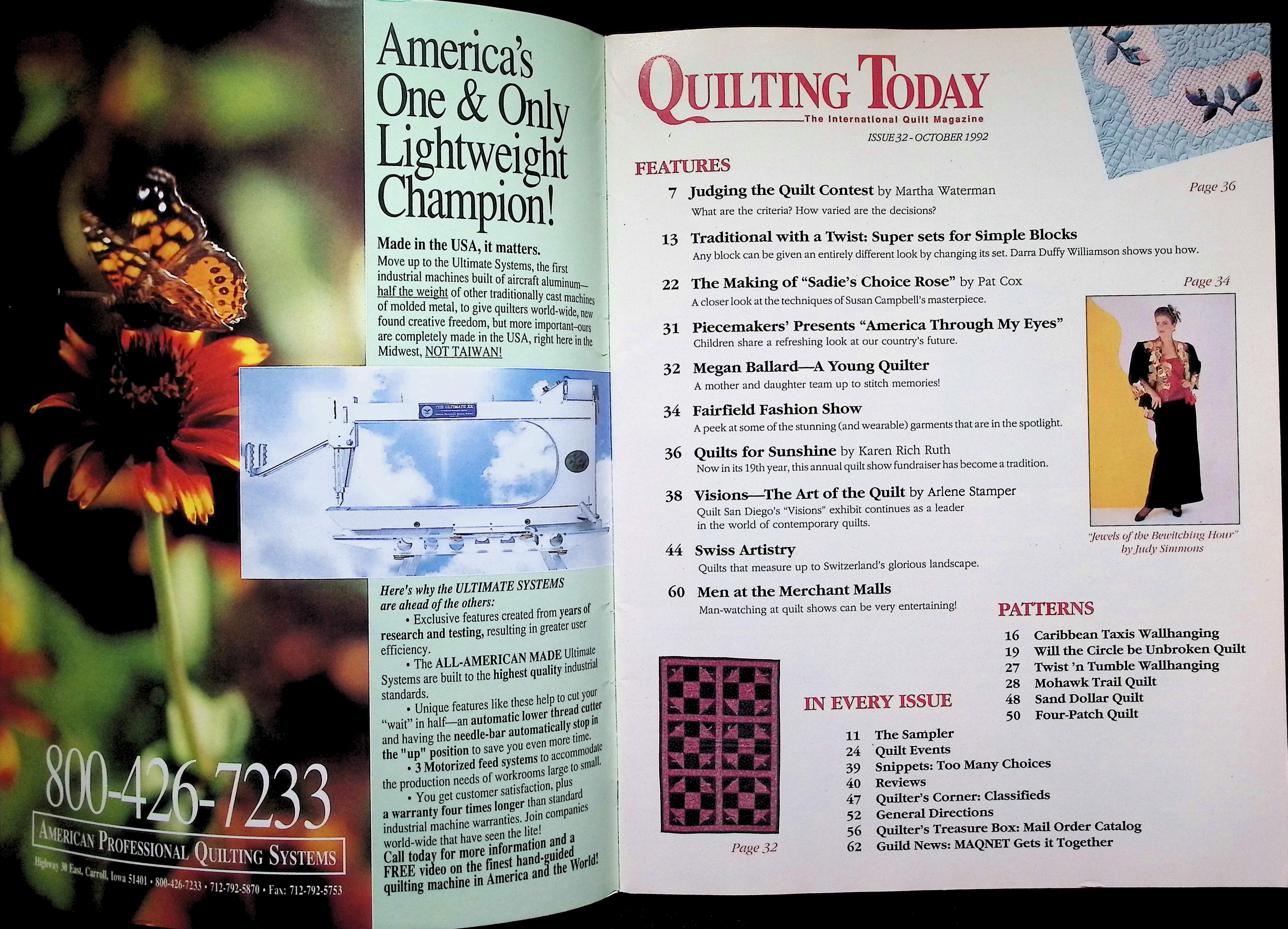 Quilting Today Magazine Oct 1992 Baltimore Album Quilt — image 2