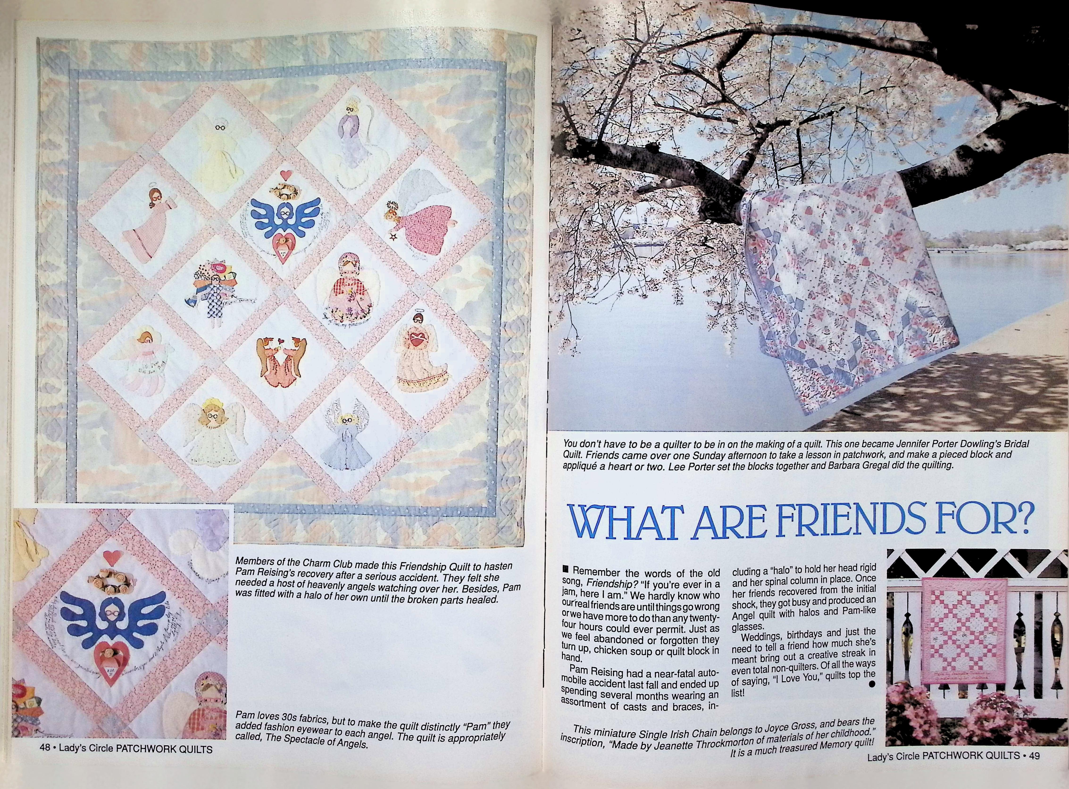 Lady's Circle Patchwork Quilts Mag Appliqué Quilt May 1992 — image 3