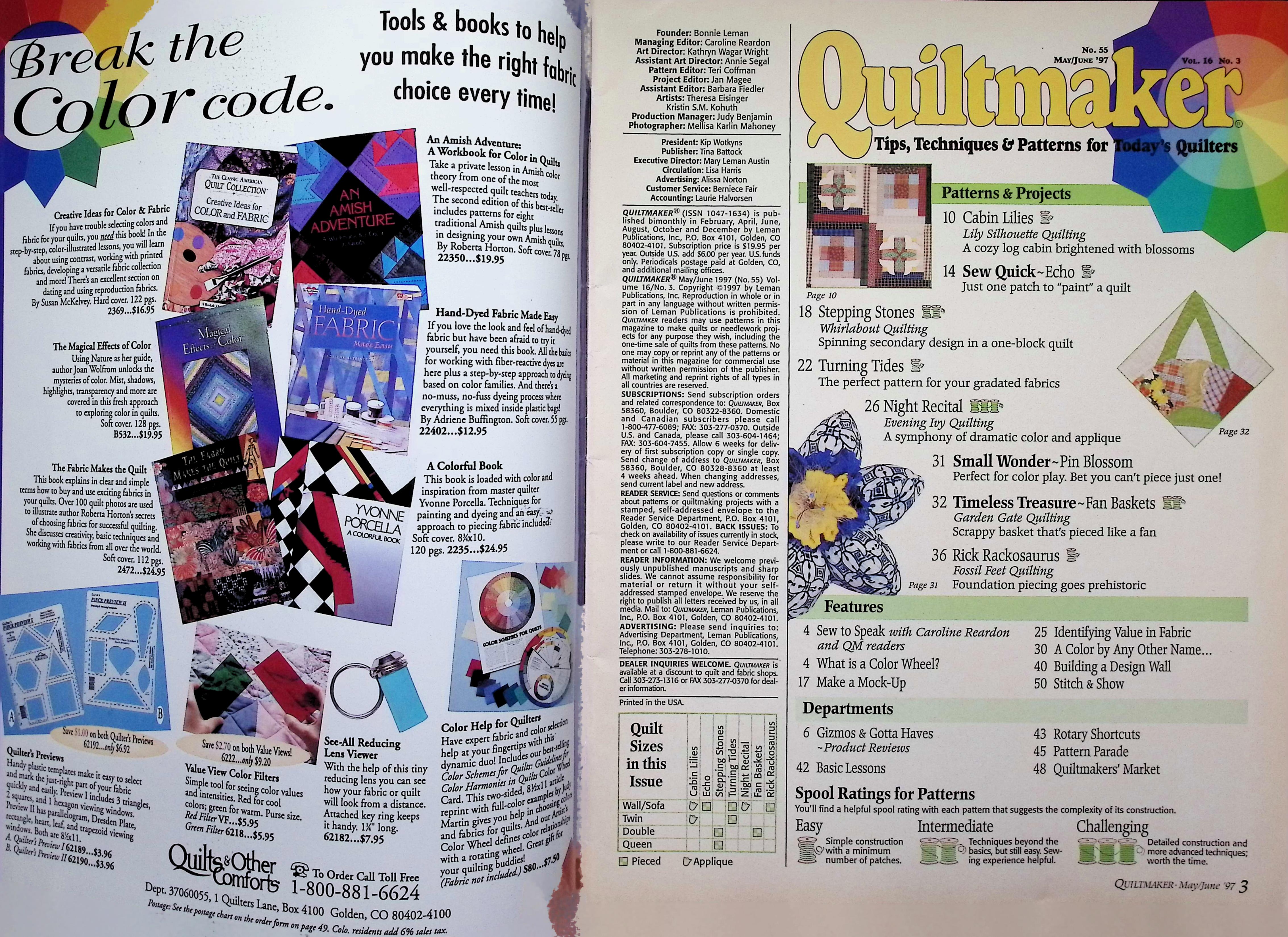 Quiltmaker Magazine Appliqué Bird Quilt May/June 1997 — image 2