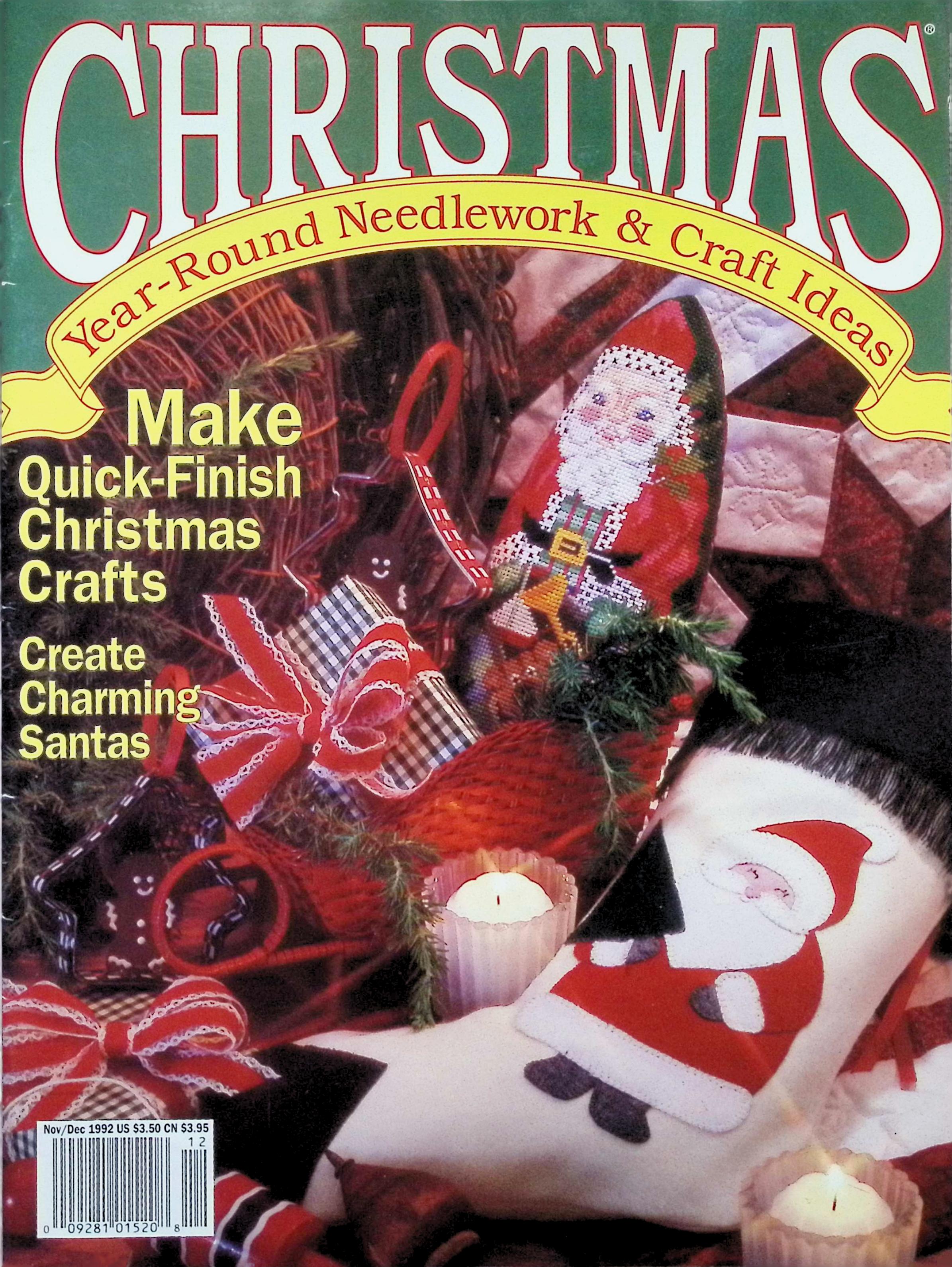 Christmas Crafts Magazine, Nov/Dec 1992 Santa Projects