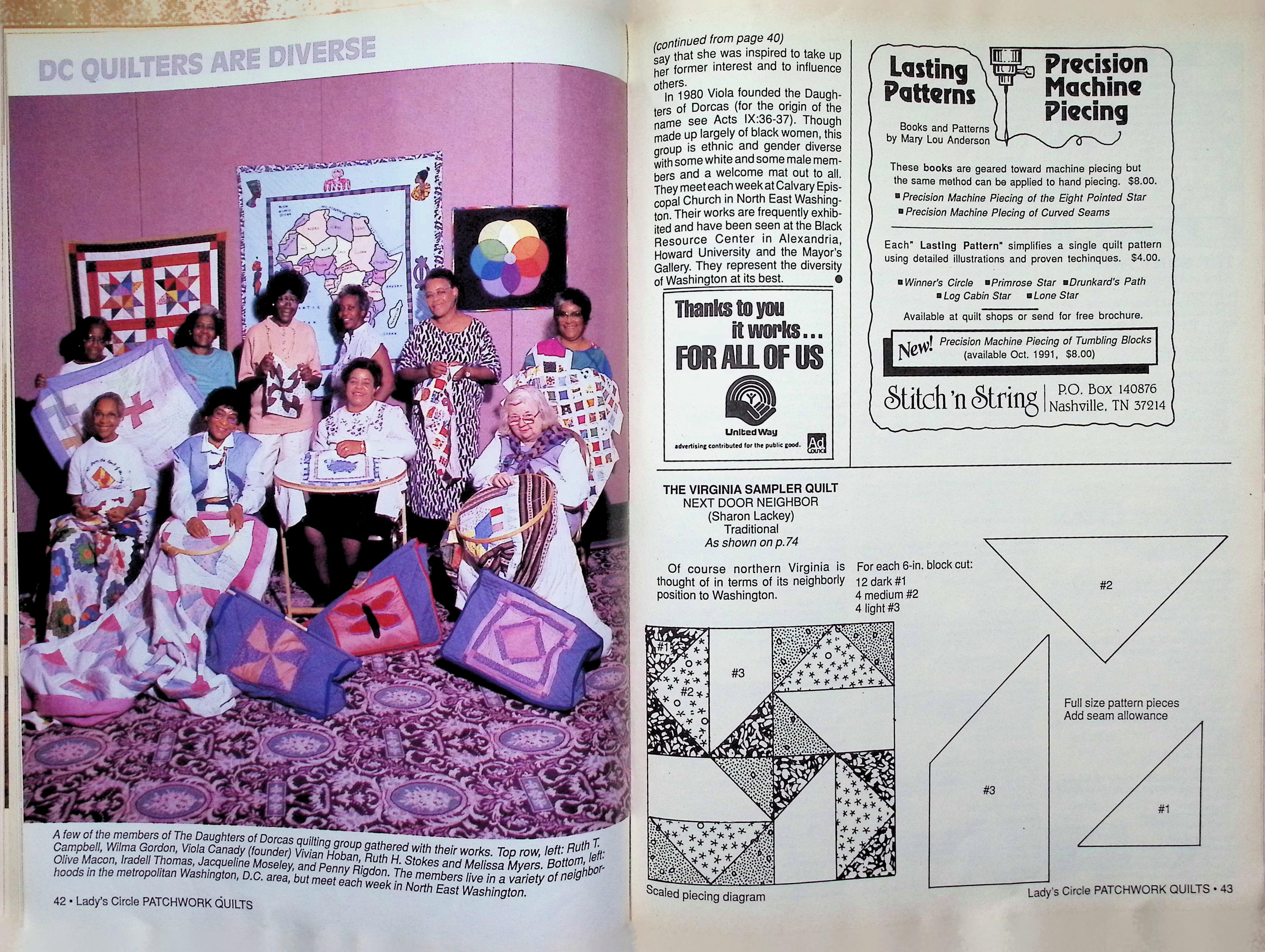 Lady's Circle Patchwork Quilts Magazine Sept/Oct 1991 — image 2