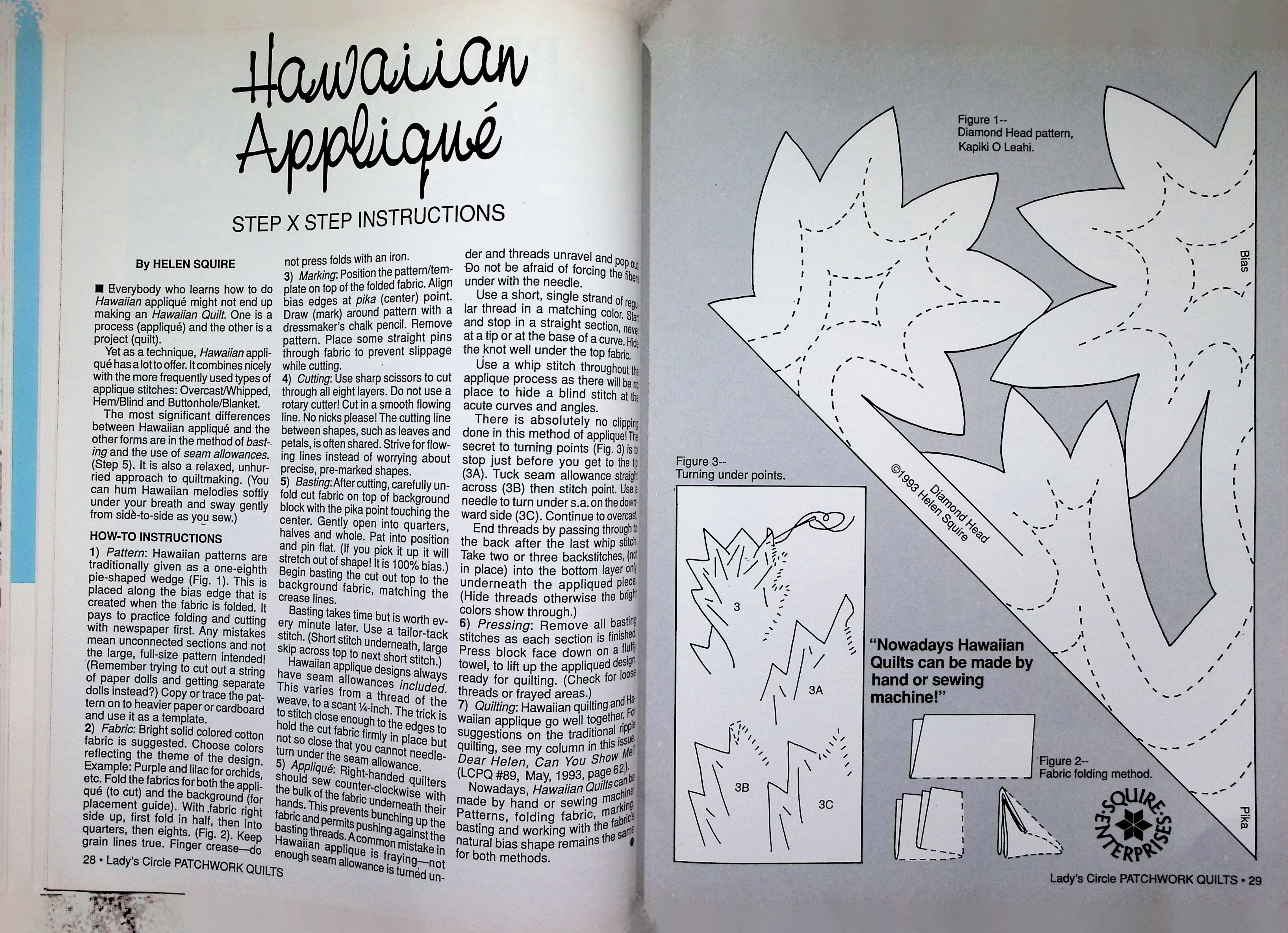 Lady's Circle Patchwork Quilts Butterfly Quilt May 1993 — image 3