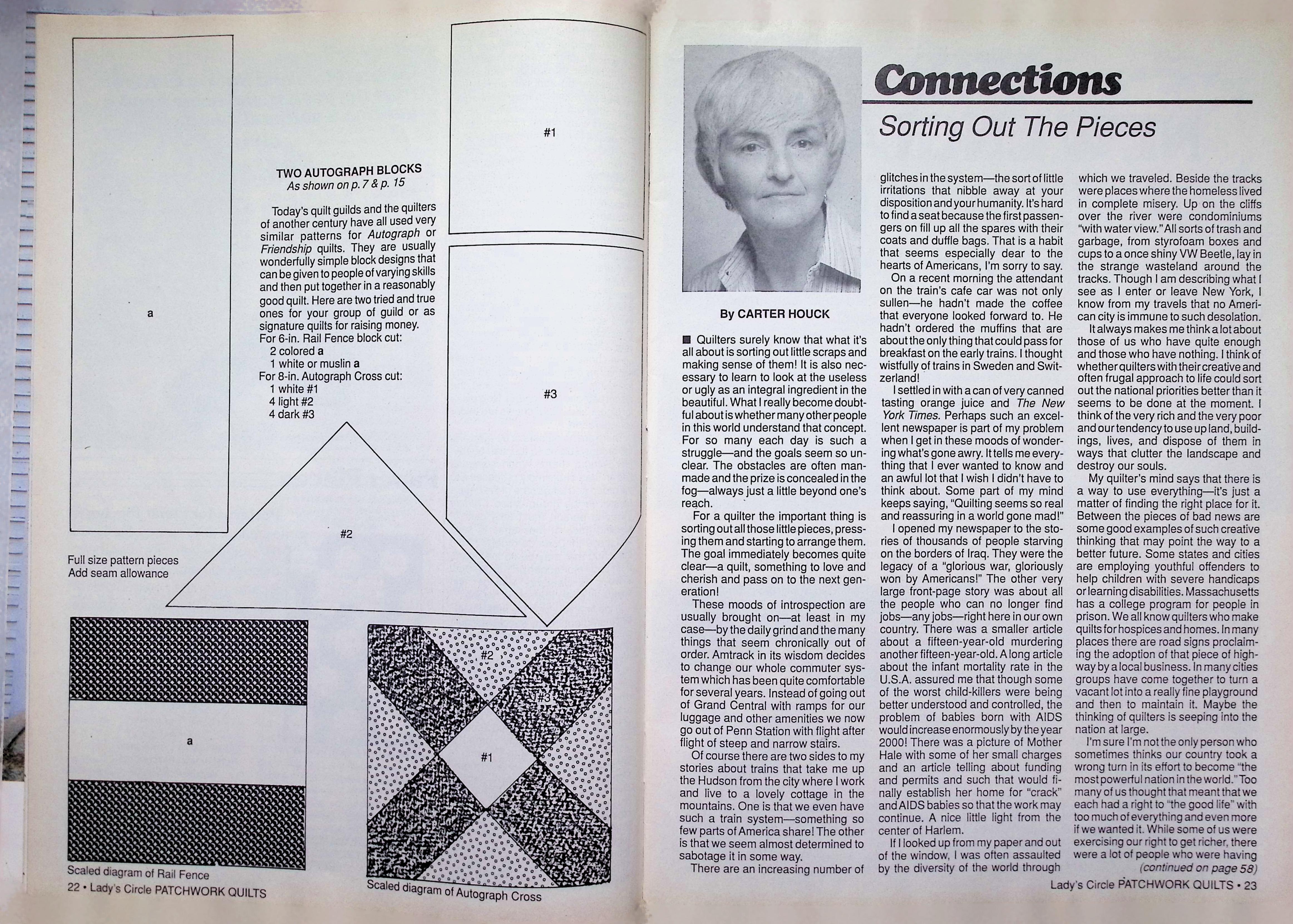 Lady's Circle Patchwork Quilts Appliqué Leaf Quilt 1991 — image 2