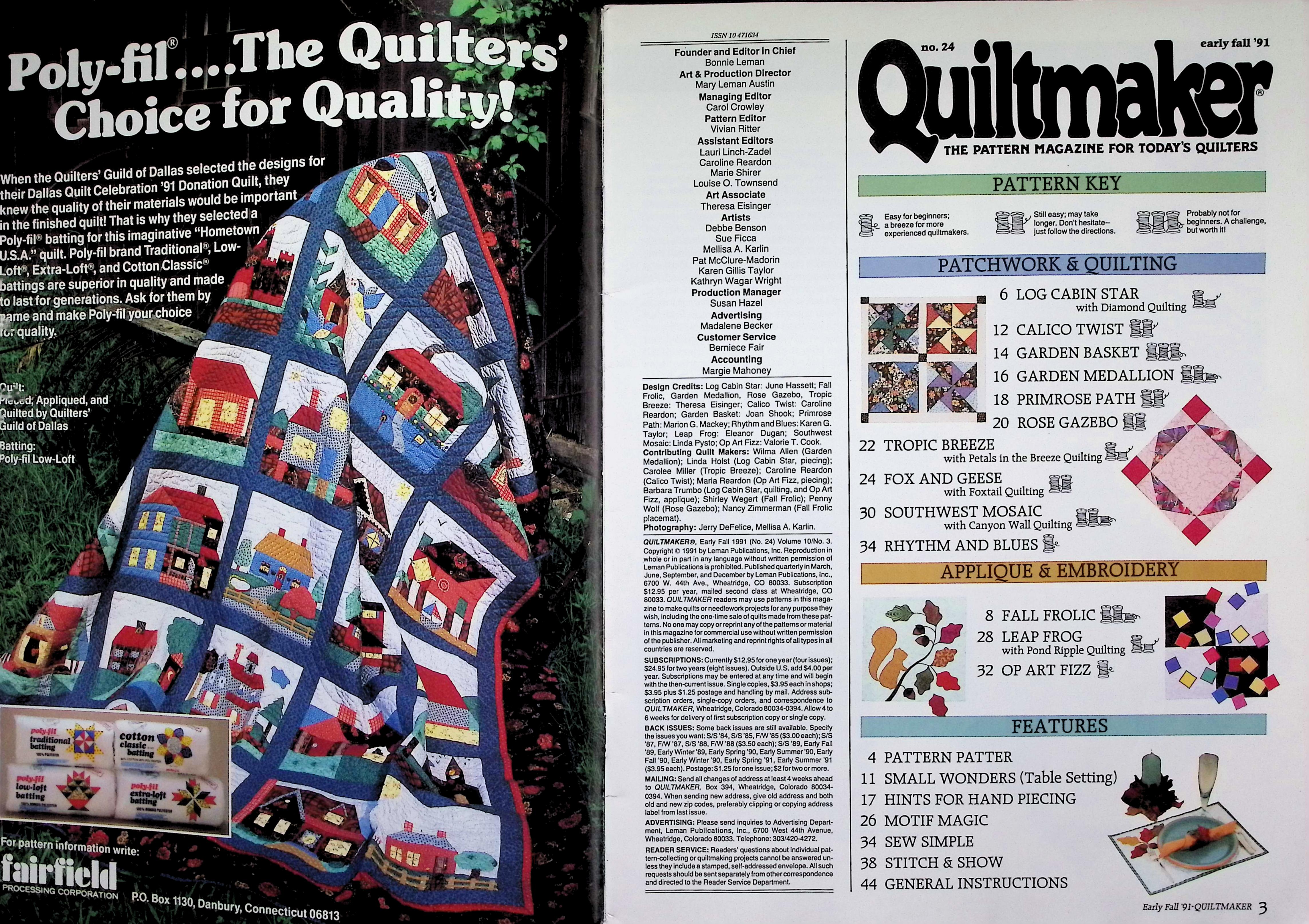 Quiltmaker Magazine No. 24 Star Quilt Pattern 1991 — image 2