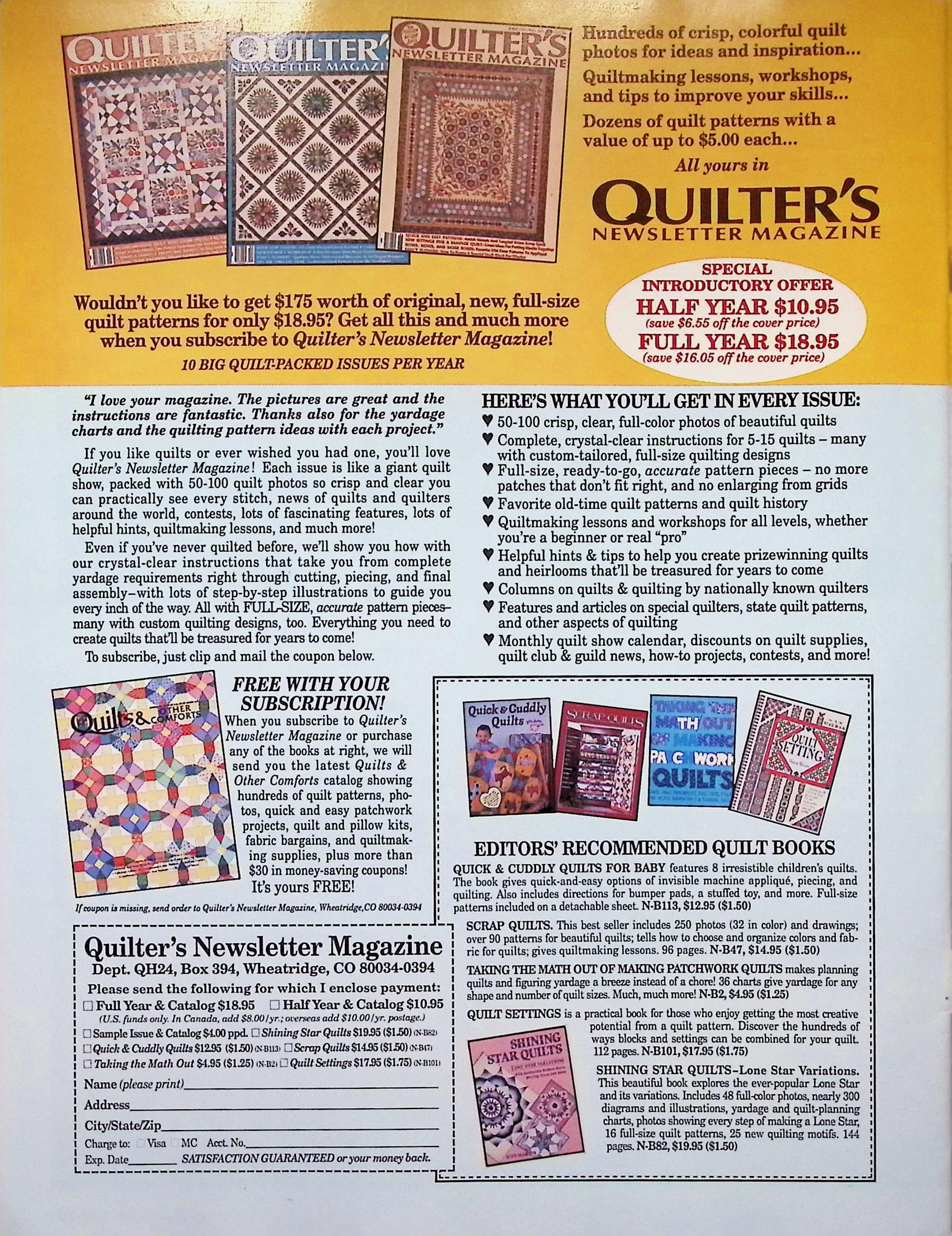 Quiltmaker Magazine No. 24 Star Quilt Pattern 1991 — image 5
