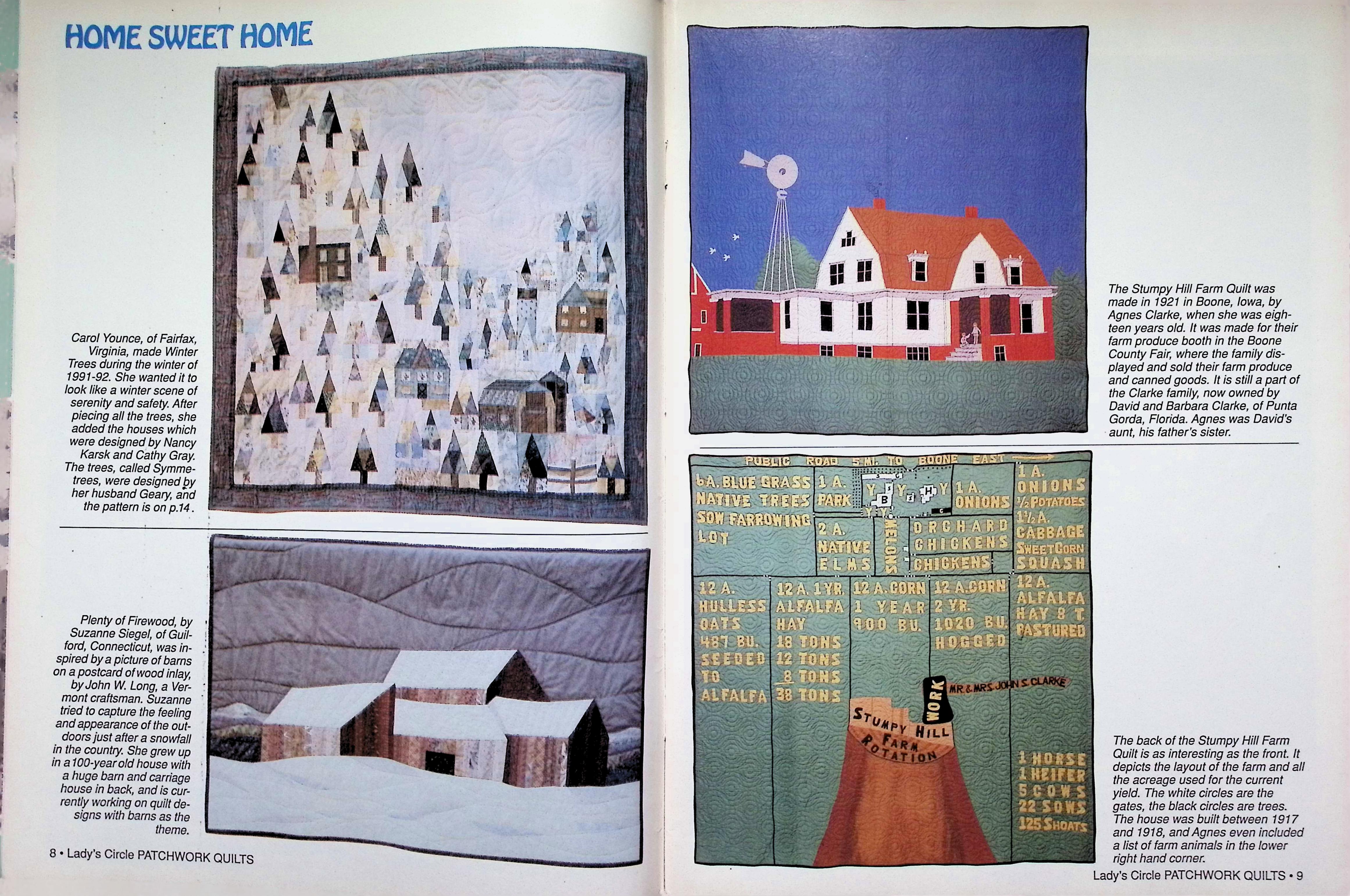 Patchwork Quilts Mag April 1993 Heart-Shaped Quilt — image 3