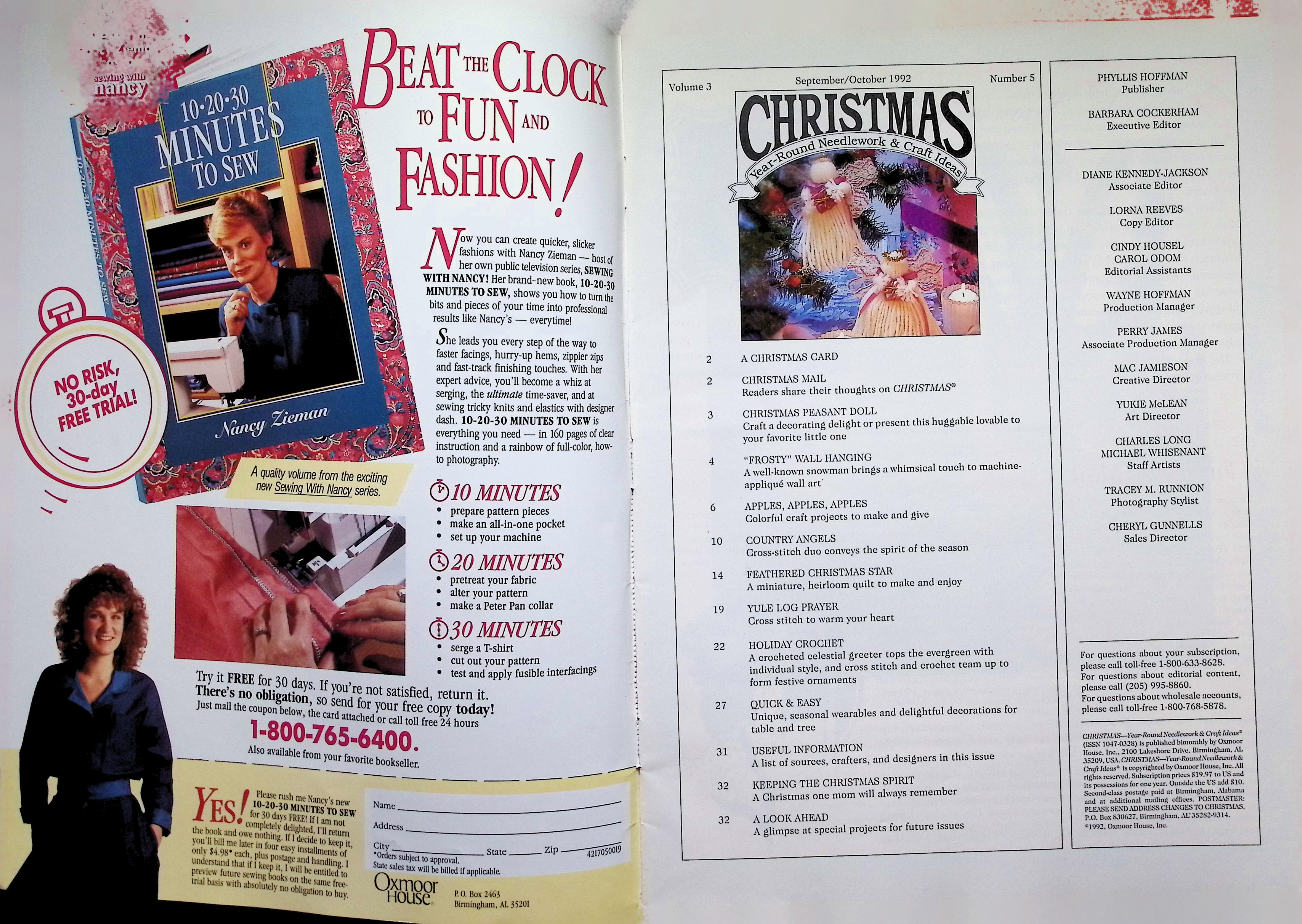 Christmas Craft Mag 1992 Adorable Doll Quilt Pattern — image 2