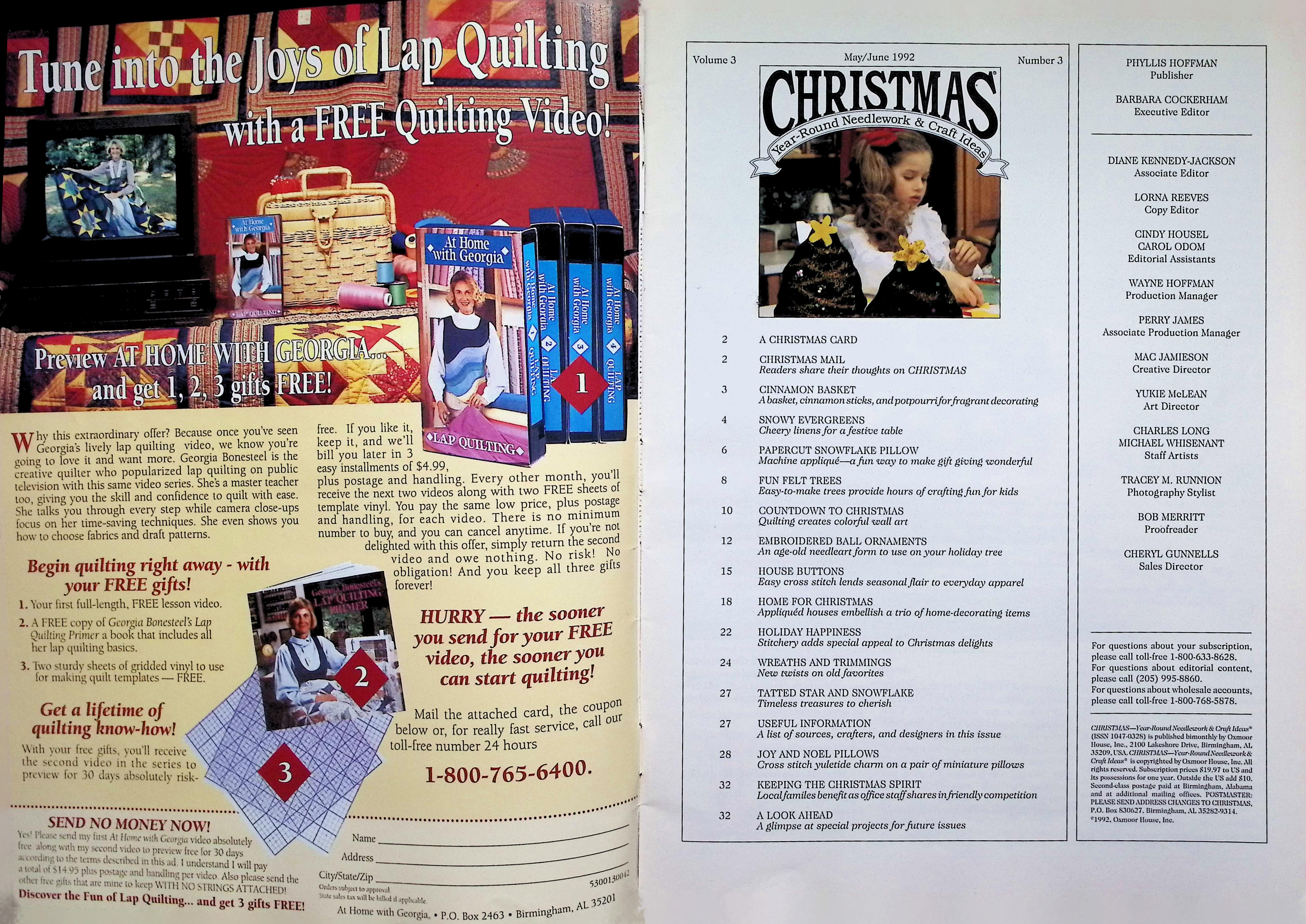 Christmas Needlework & Crafts Magazine, May/June 1992 — image 2