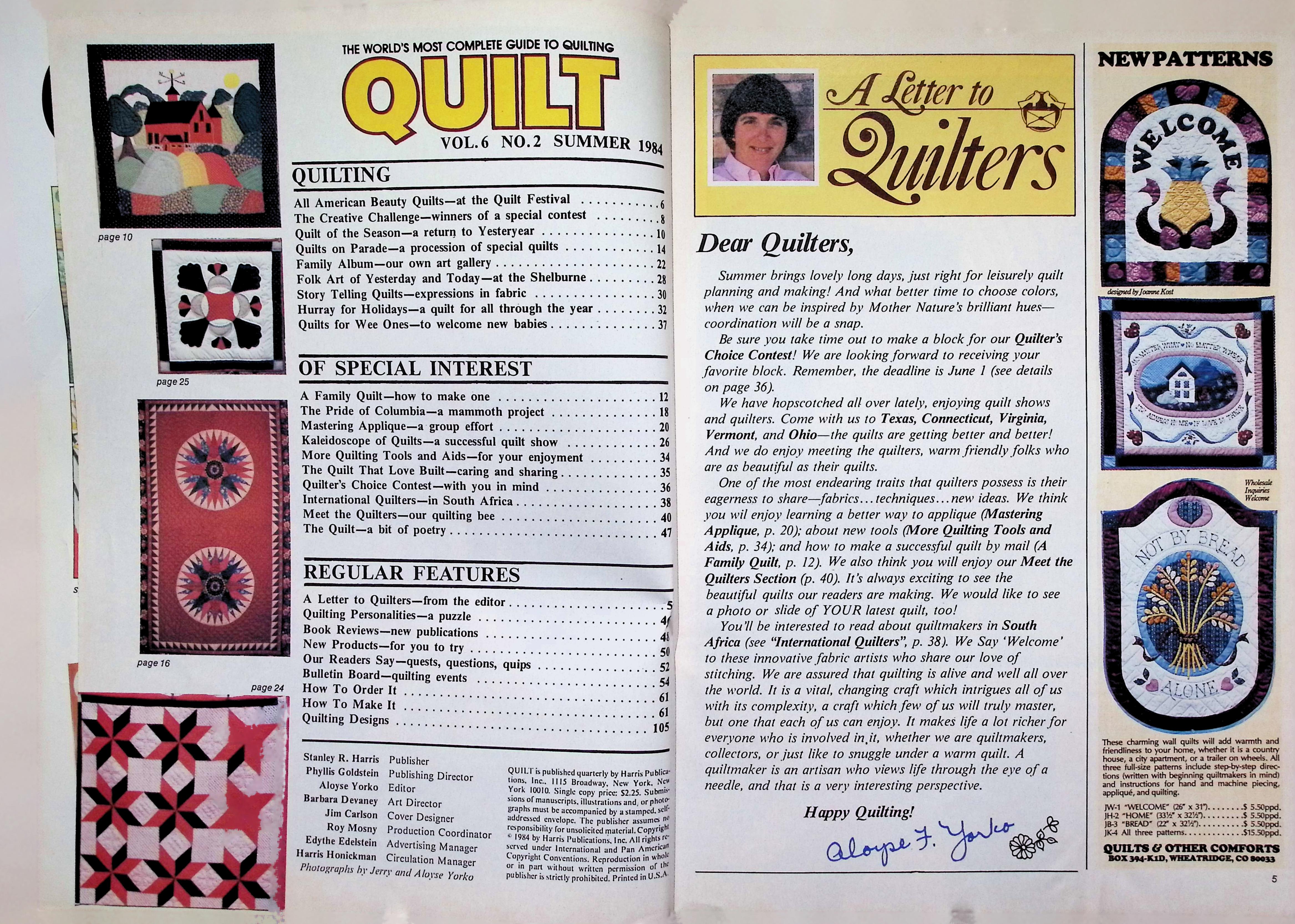 Quilt Magazine Summer 1984 Country Story Quilt — image 2