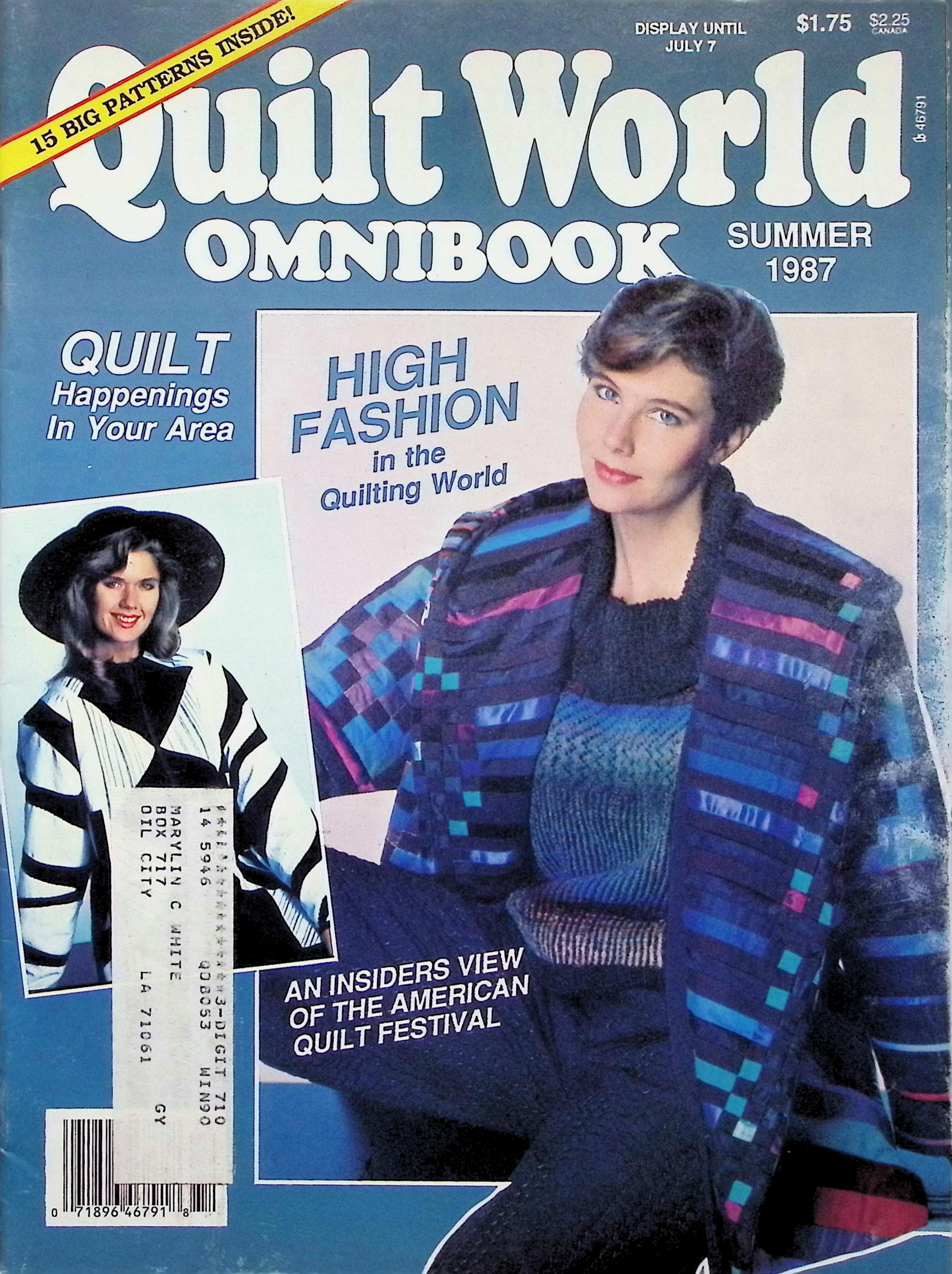 Quilt World Omnibook Summer 1987 - 80s Quilted Fashion