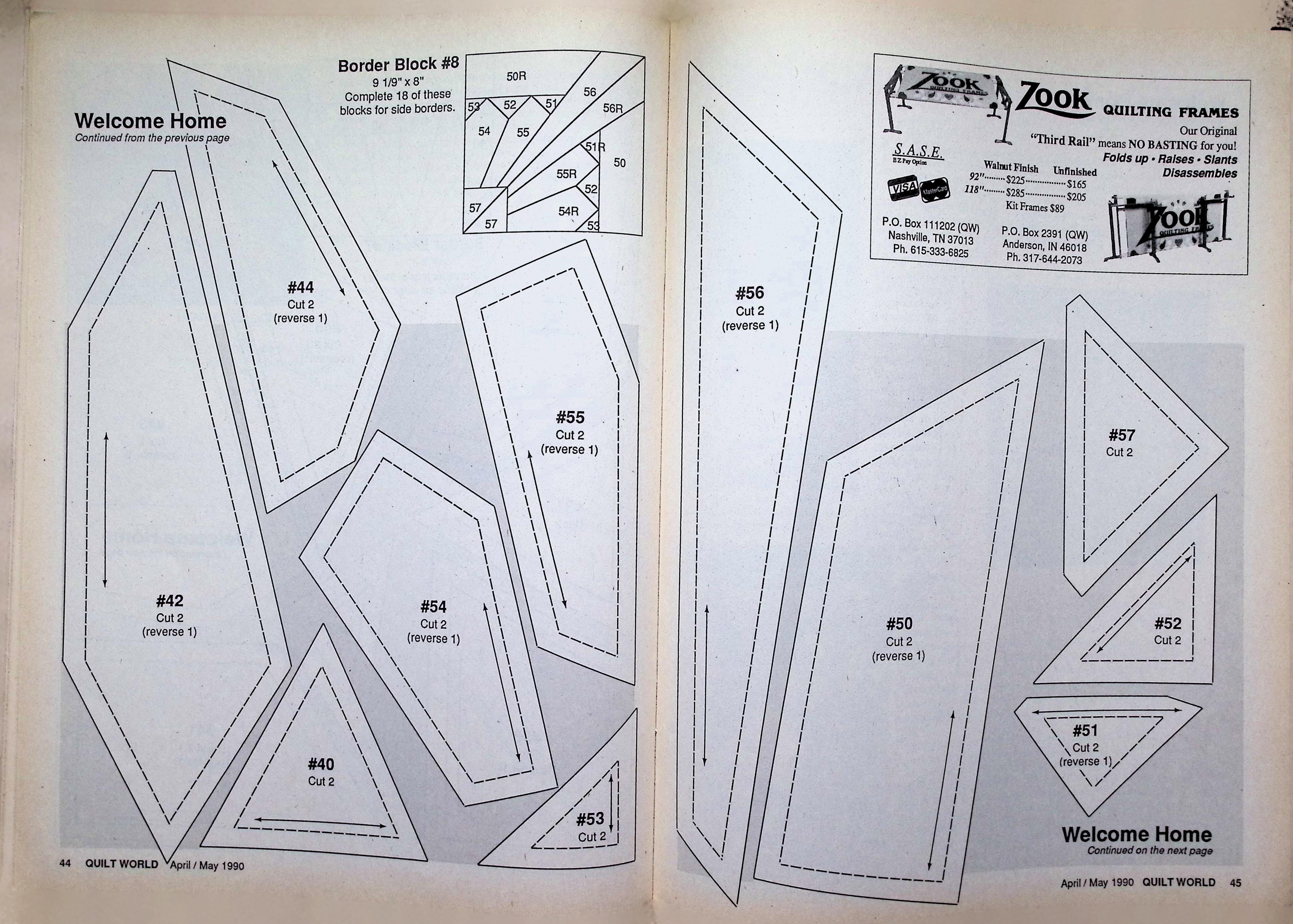 Quilt World Magazine Jeweled Butterfly Quilt May 1990 — image 4