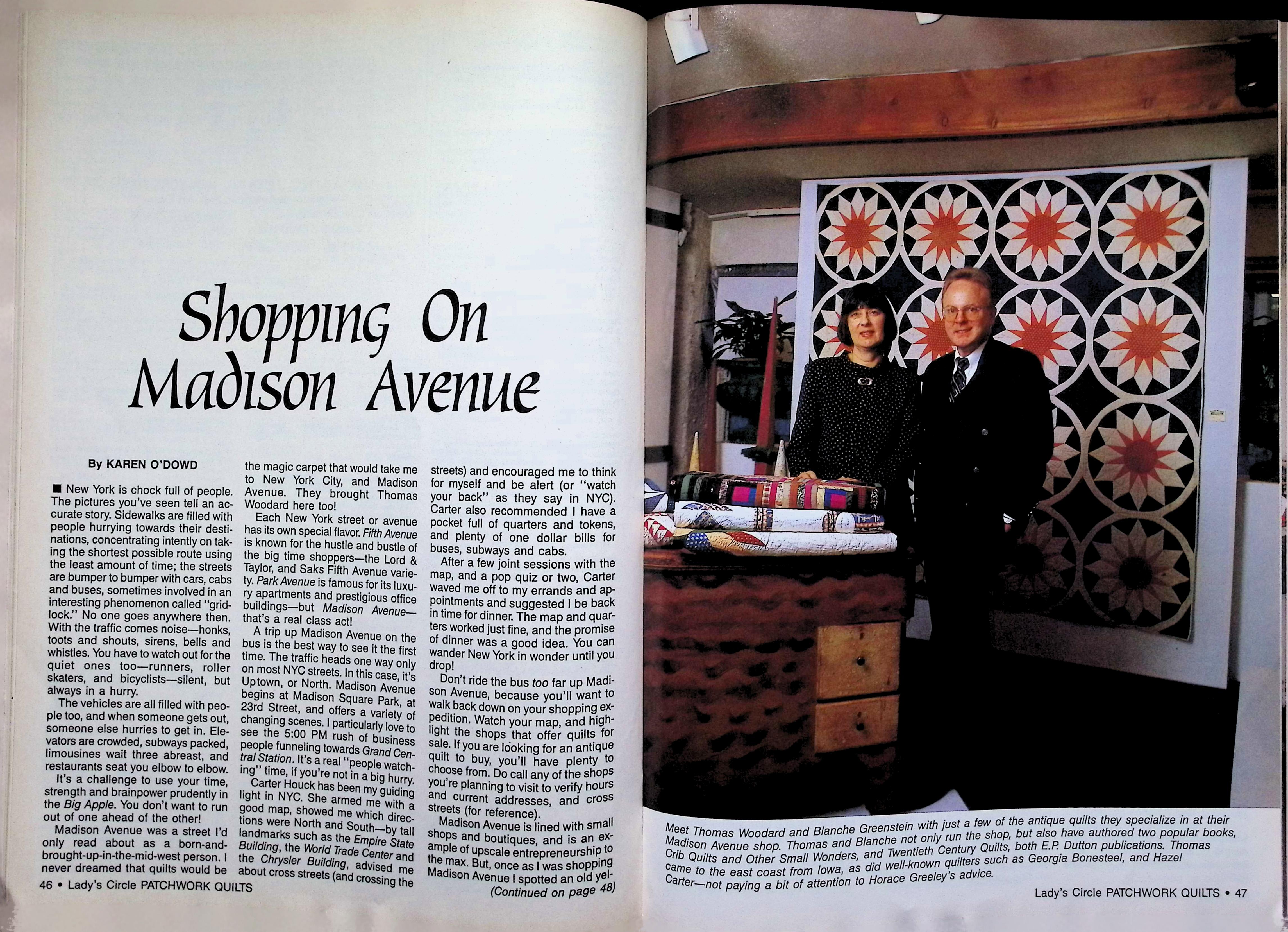 Patchwork Quilts Magazine NYC Quilters July/August 1991 — image 4