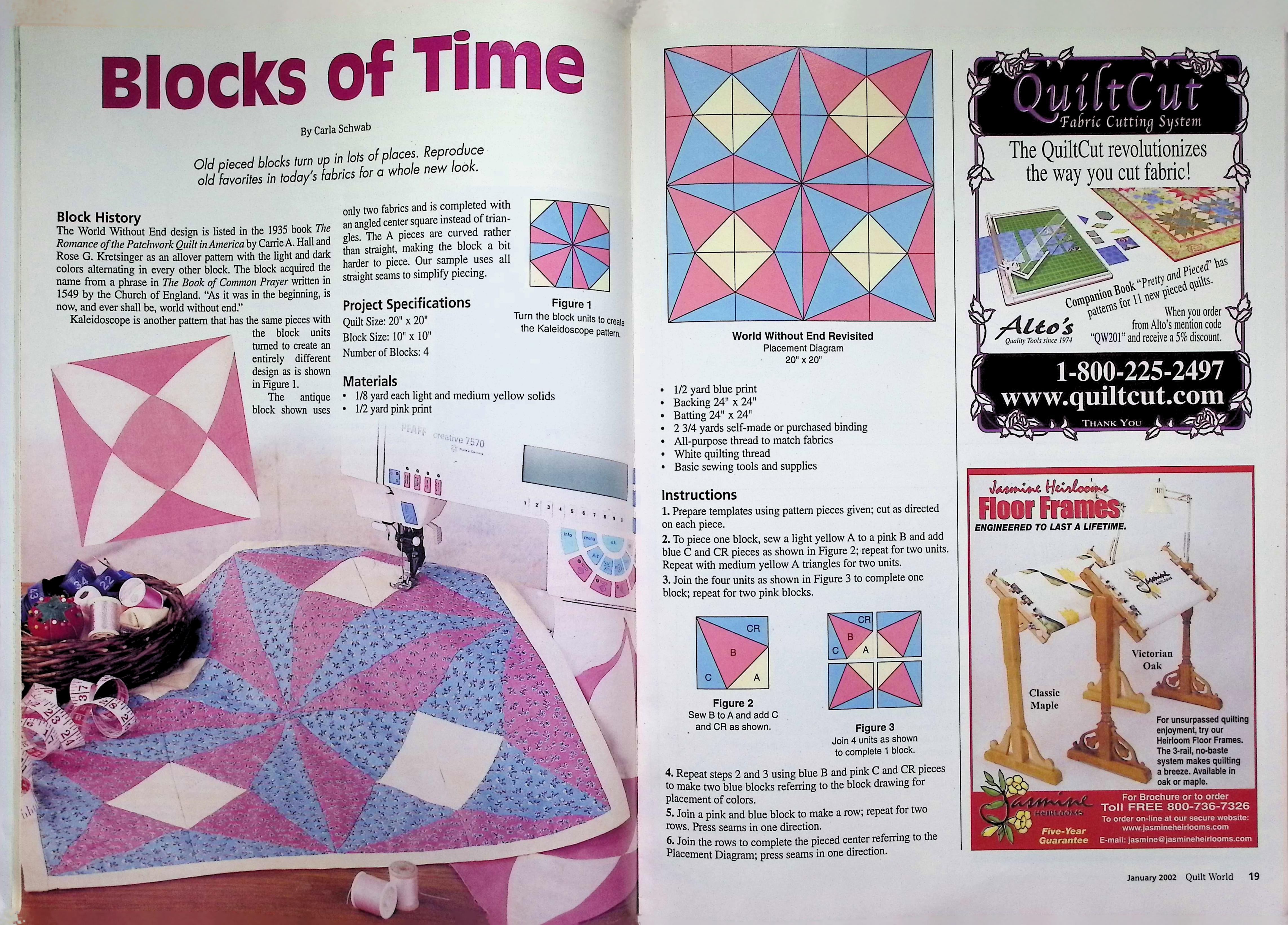 Quilt World Magazine Jan 2002 Union Square Quilt — image 3