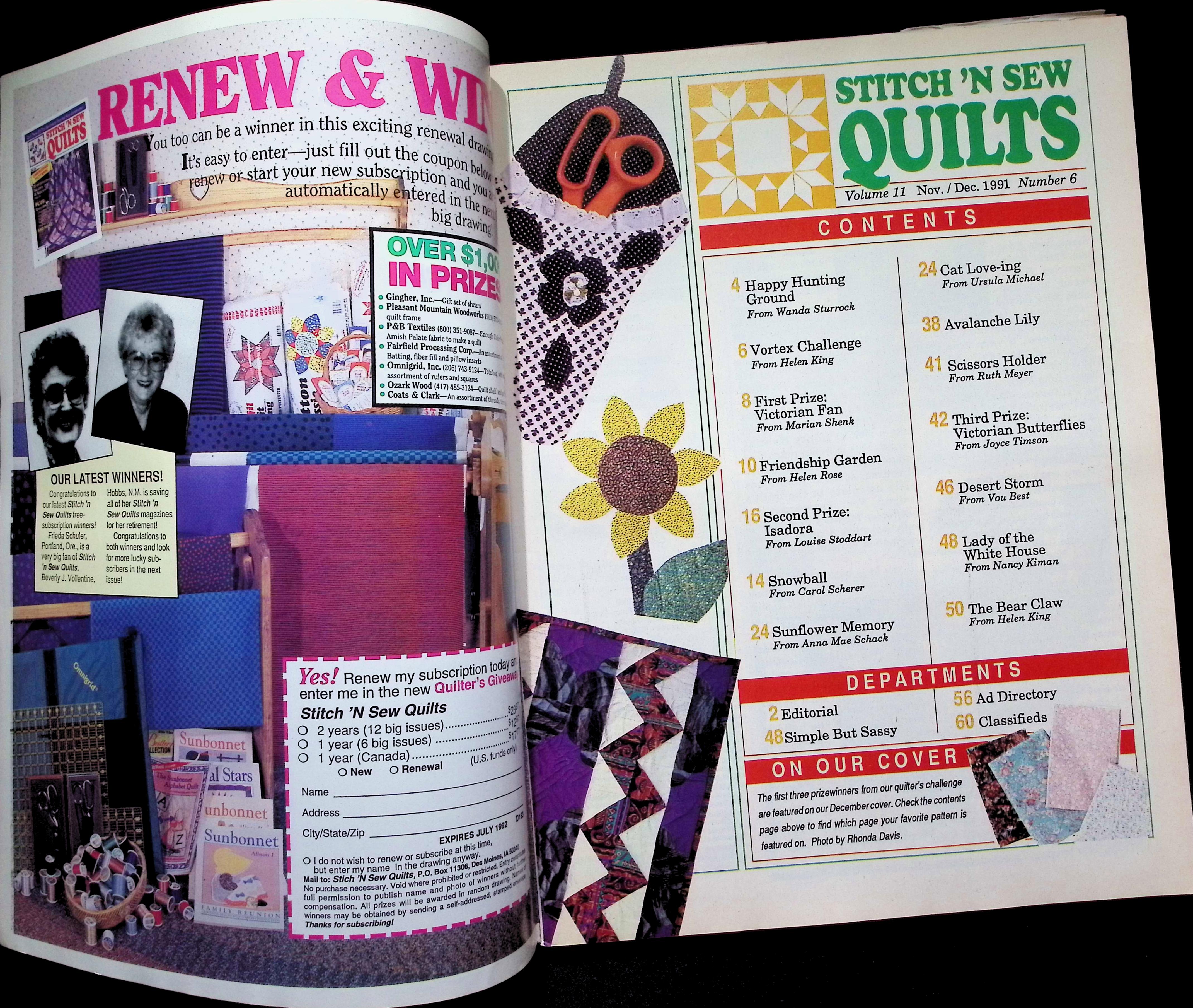 Stitch 'n Sew Quilts Mag Victorian Fan Quilt Dec 1991 — image 2