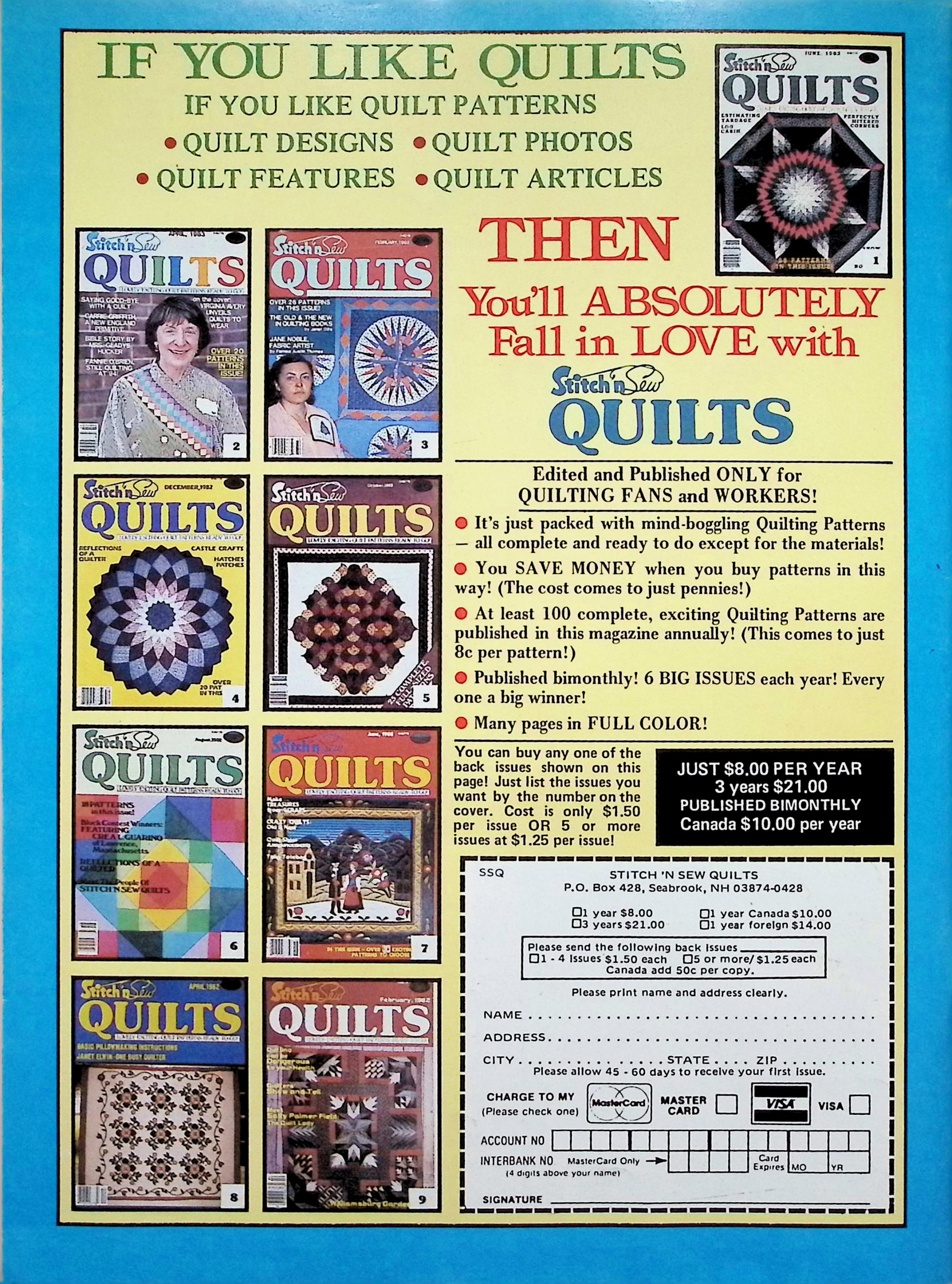 Stitch'n Sew Quilts Magazine, February 1986, 27 Patterns — image 5