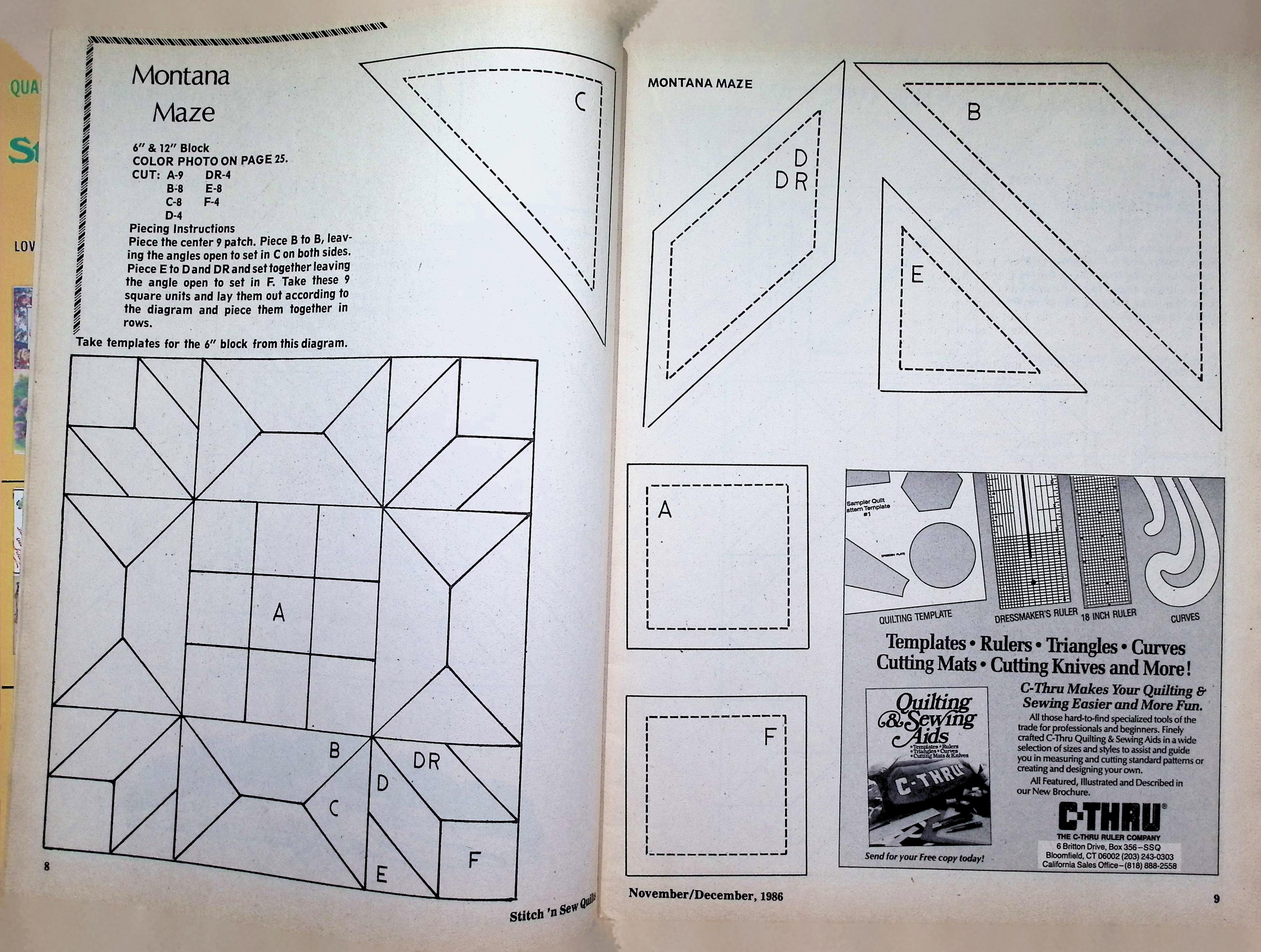 Stitch 'N Sew Quilts Magazine, Sampler Quilt, Dec 1986 — image 3