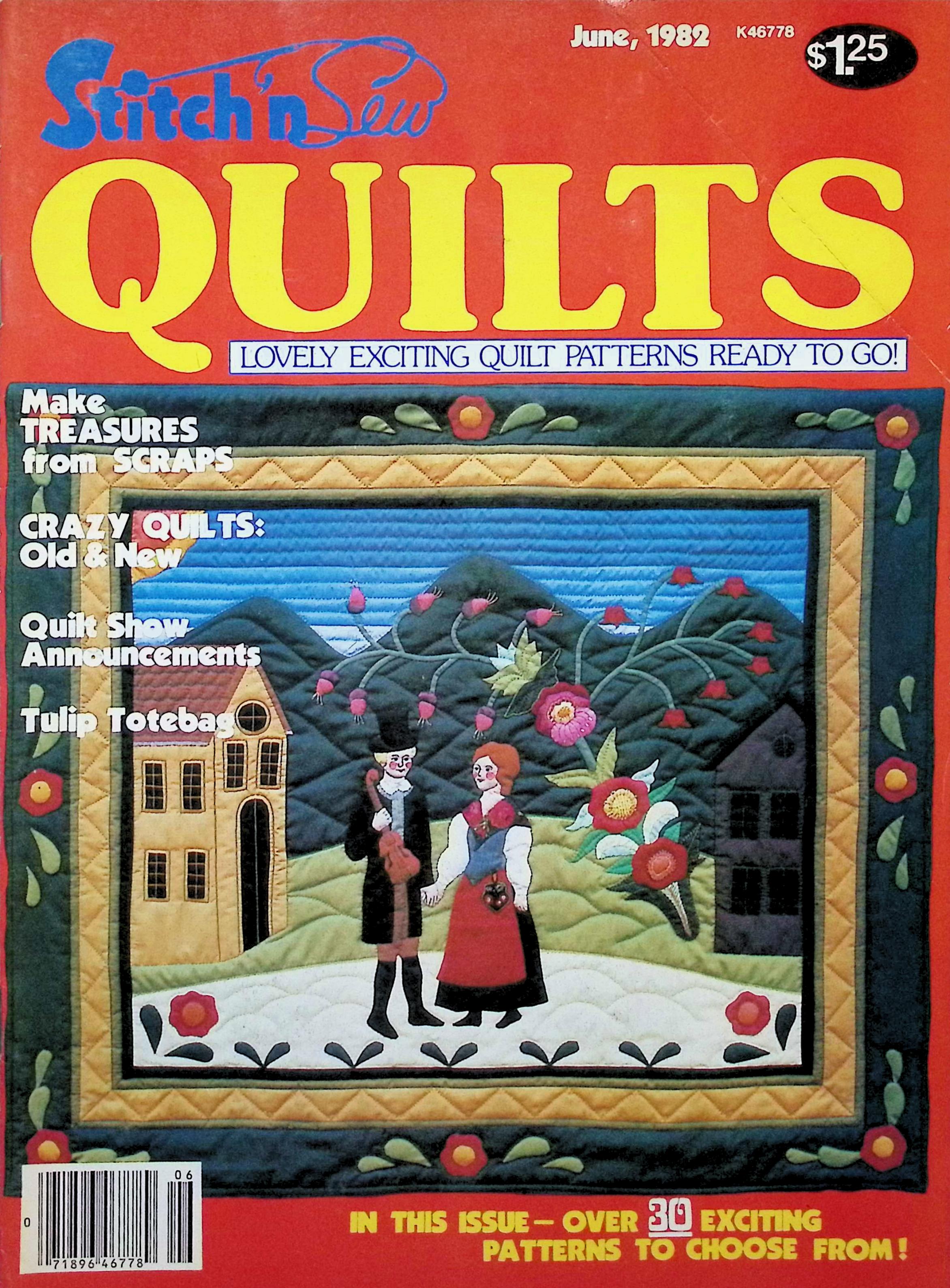 Stitch 'n' Sew Quilts Magazine Folk Art Quilt June 1982