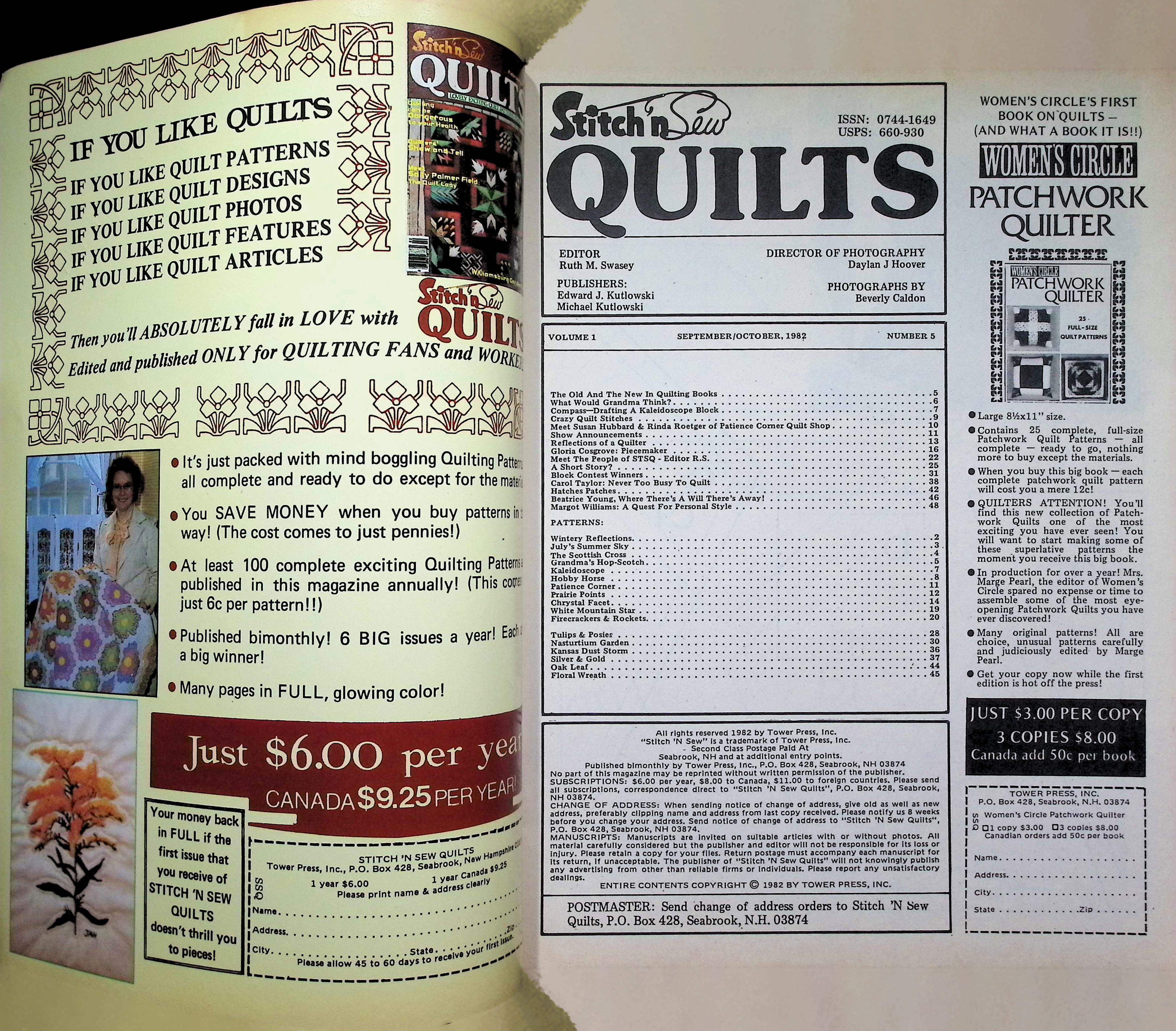 Stitch 'n' Sew Quilts Magazine, Clamshell Quilt, Oct 1982 — image 2