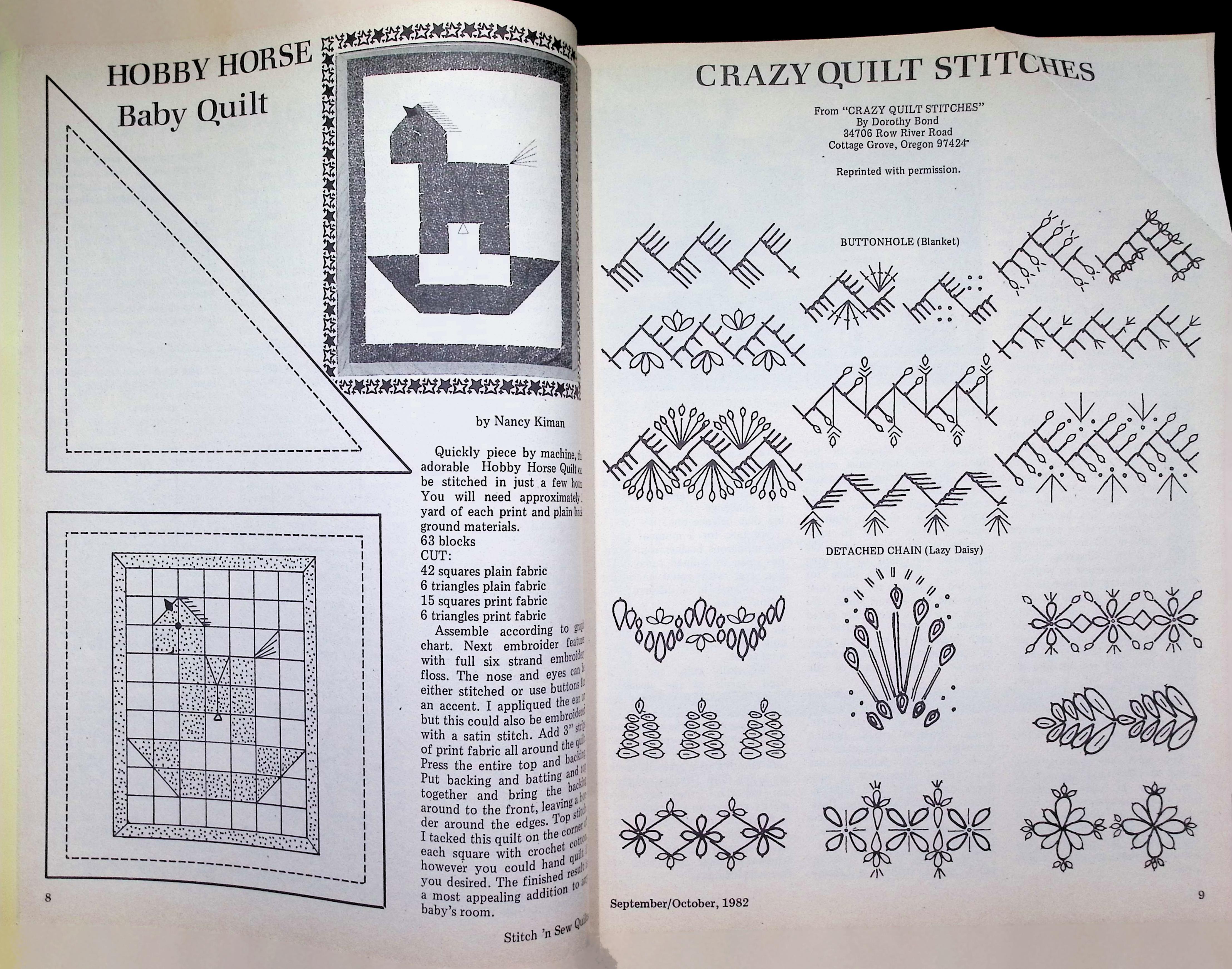 Stitch 'n' Sew Quilts Magazine, Clamshell Quilt, Oct 1982 — image 3