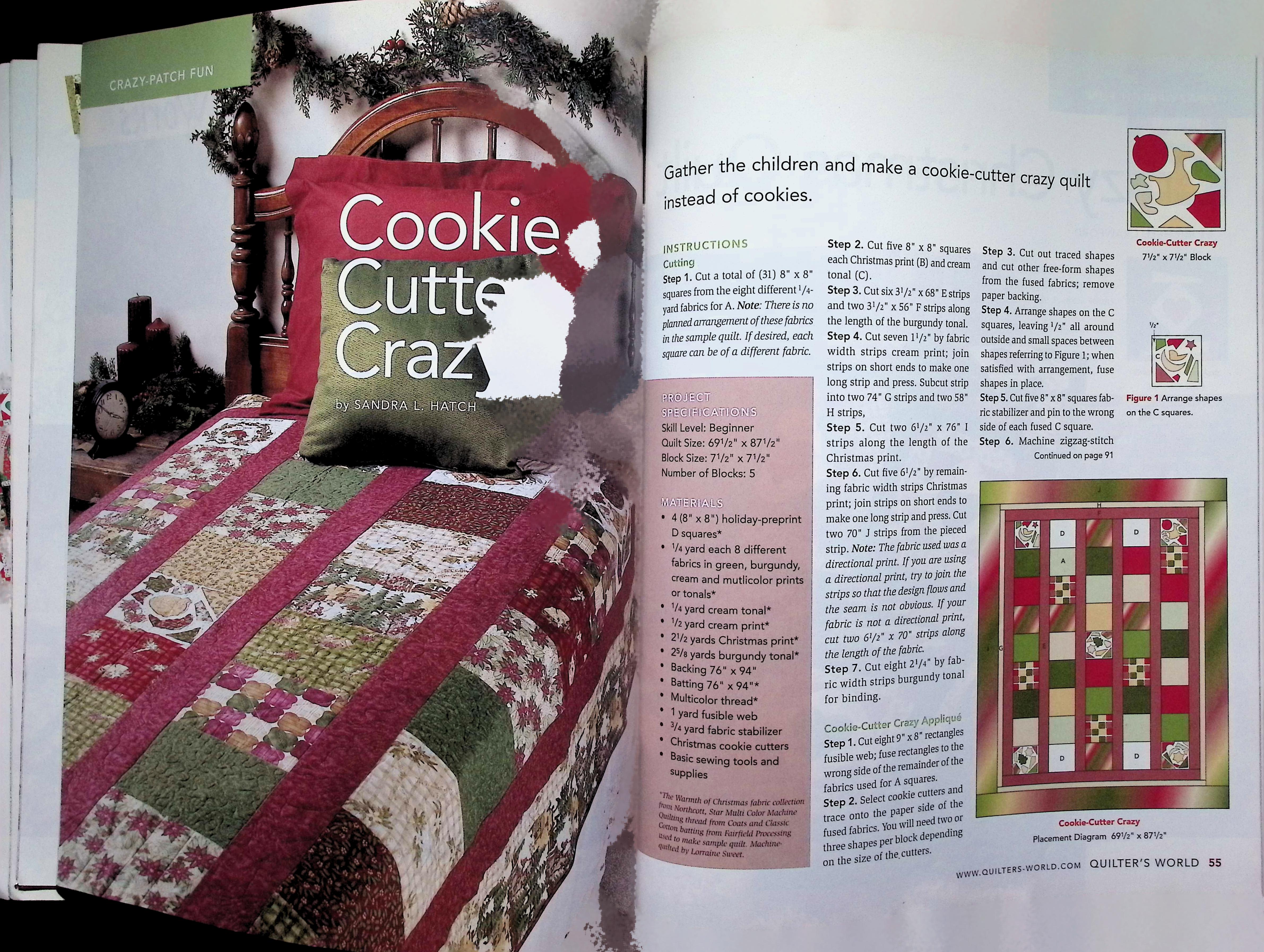 Quilter's World Magazine Dec 2004 Christmas Quilt Cover — image 3