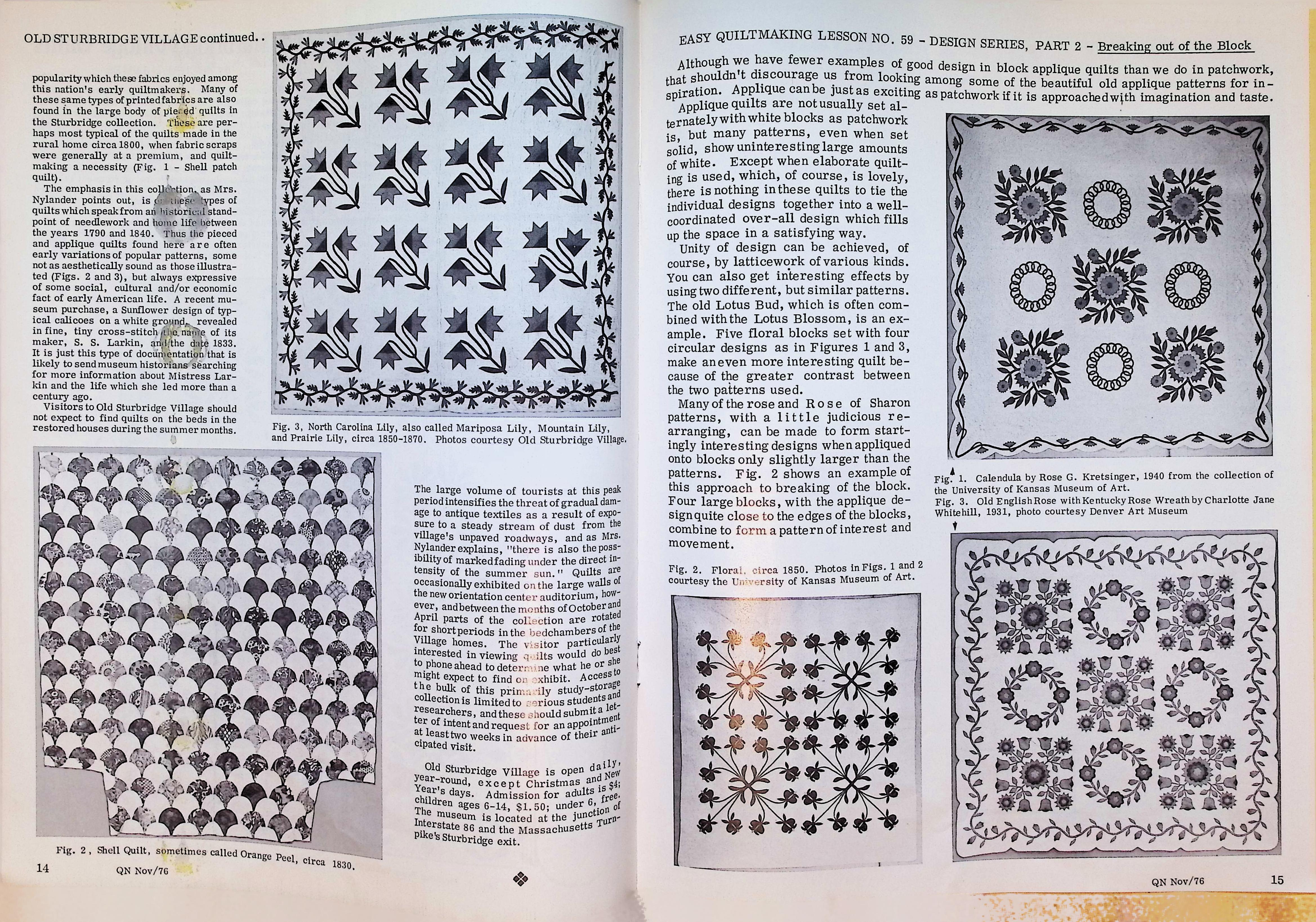 Quilter's Newsletter Magazine, Issue 85, November 1976 — image 3