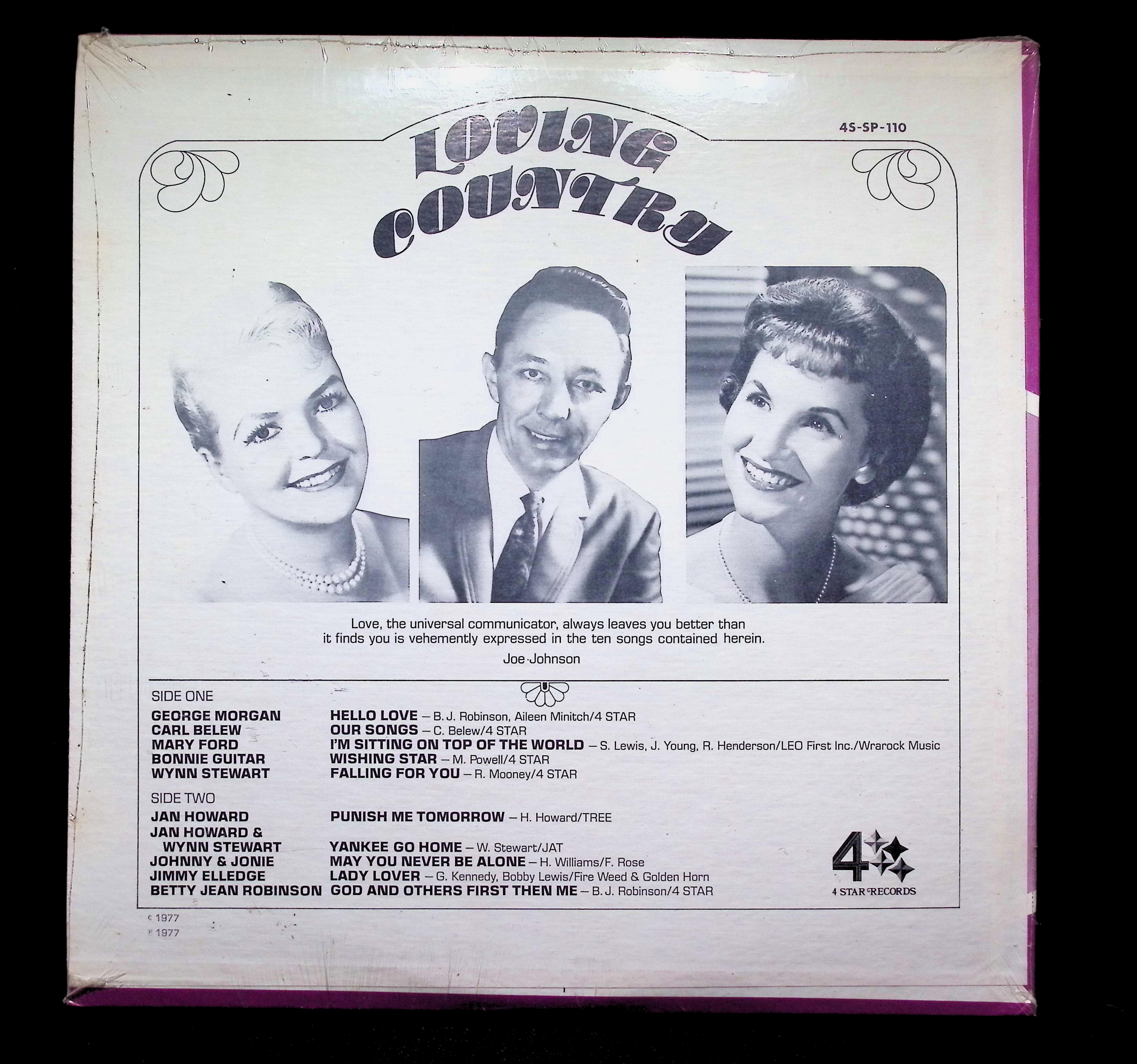 Various Loving Country 4 Star Records 4S-SP-110 Vinyl LP Factory Sealed New — image 2