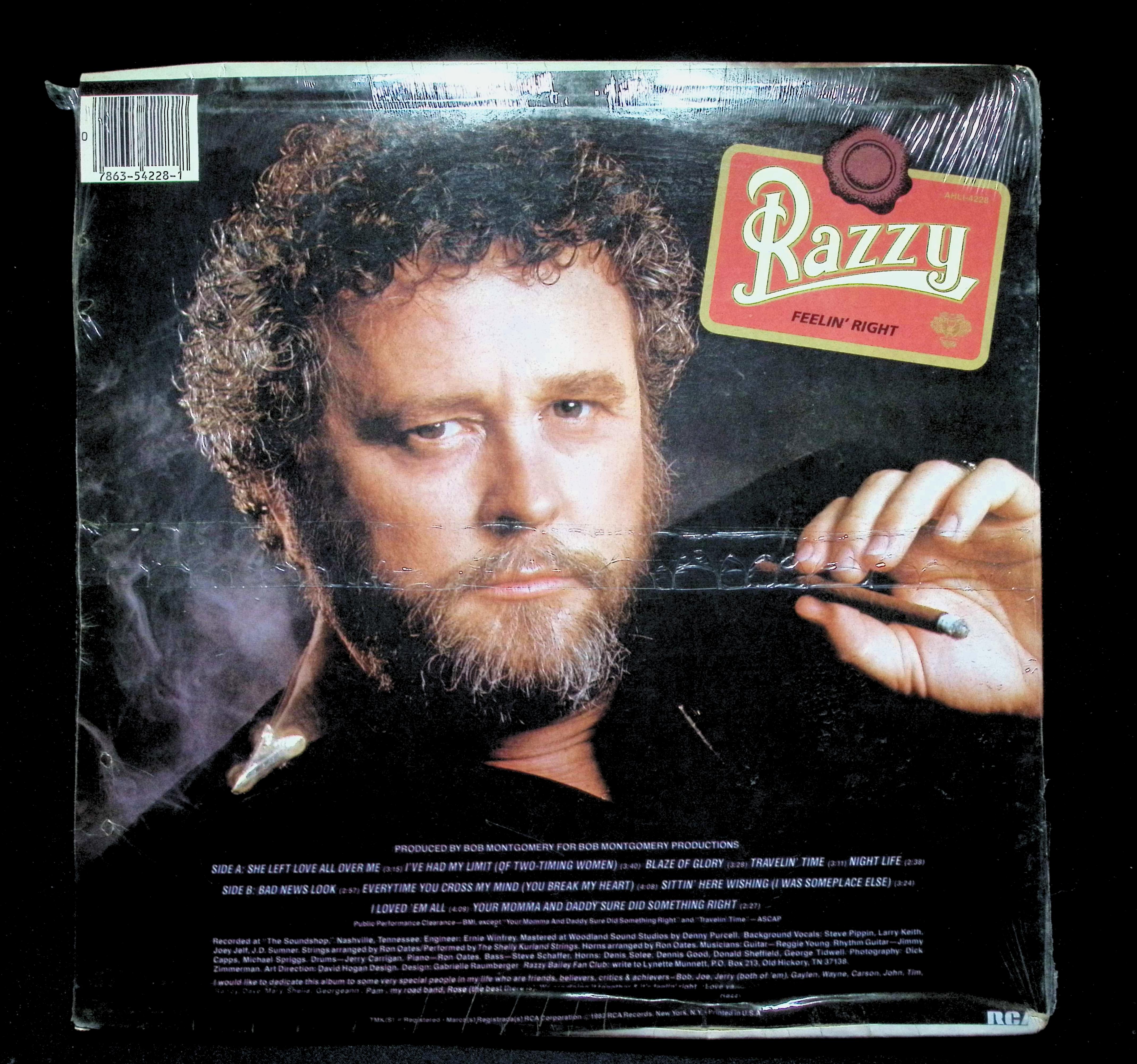 Razzy Bailey Feelin' Right RCA AHL1-4228 Vinyl LP Factory Sealed New — image 4