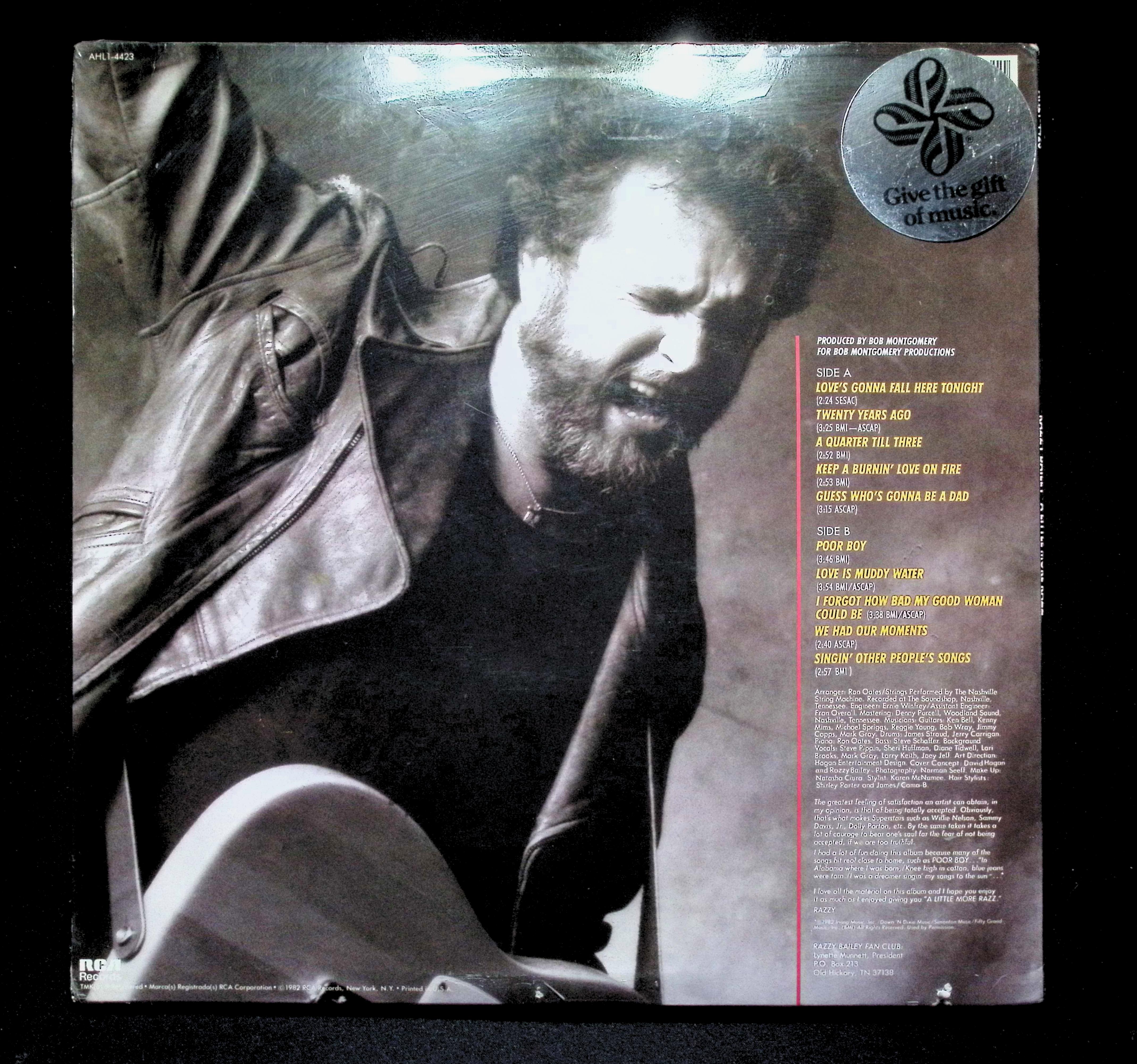 Razzy Bailey A Little More Razz RCA AHL1-4423 Vinyl LP Factory Sealed New — image 2