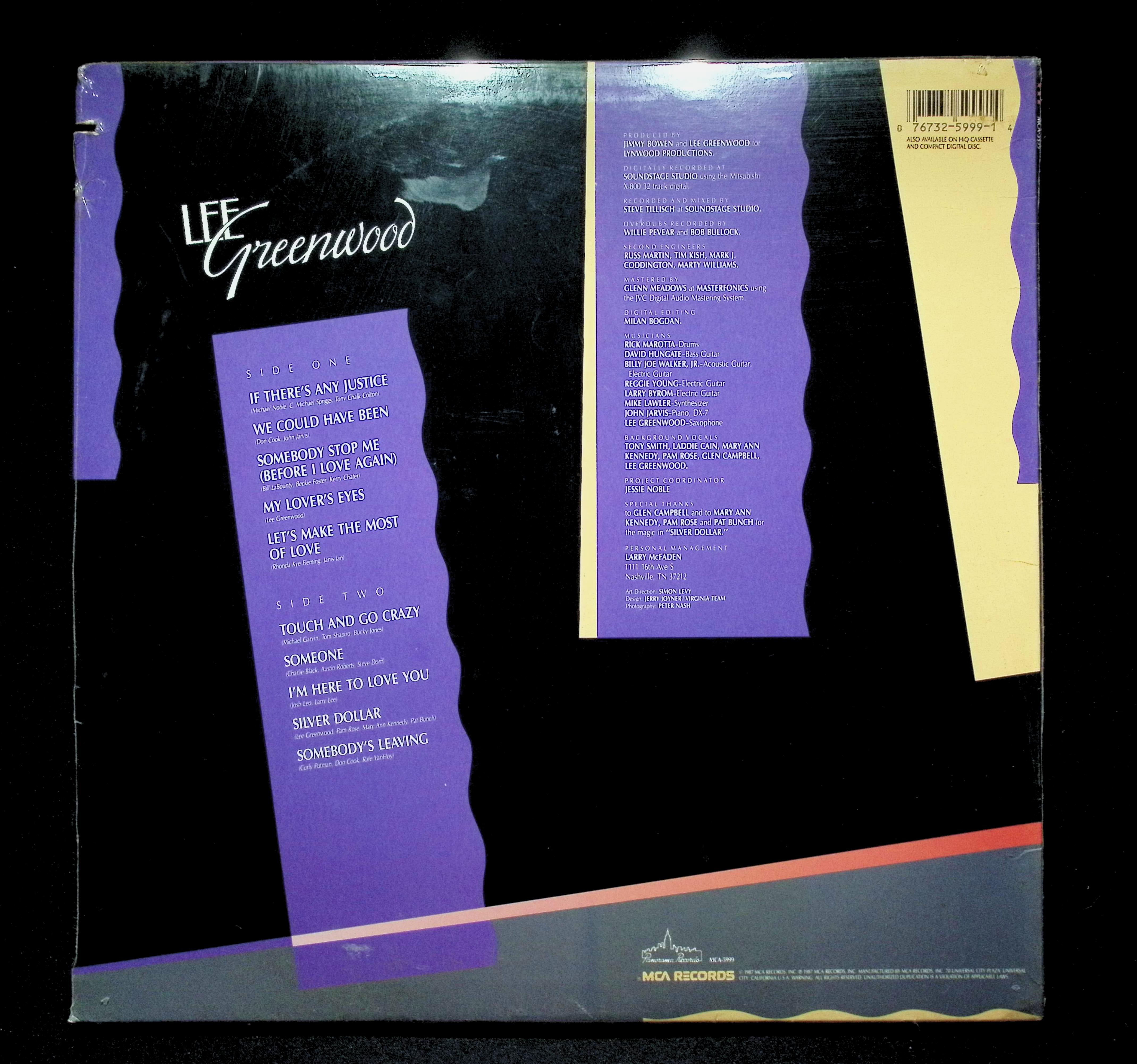 Lee Greenwood If There's Any Justice MCA-5999 Vinyl LP Factory Sealed New — image 4