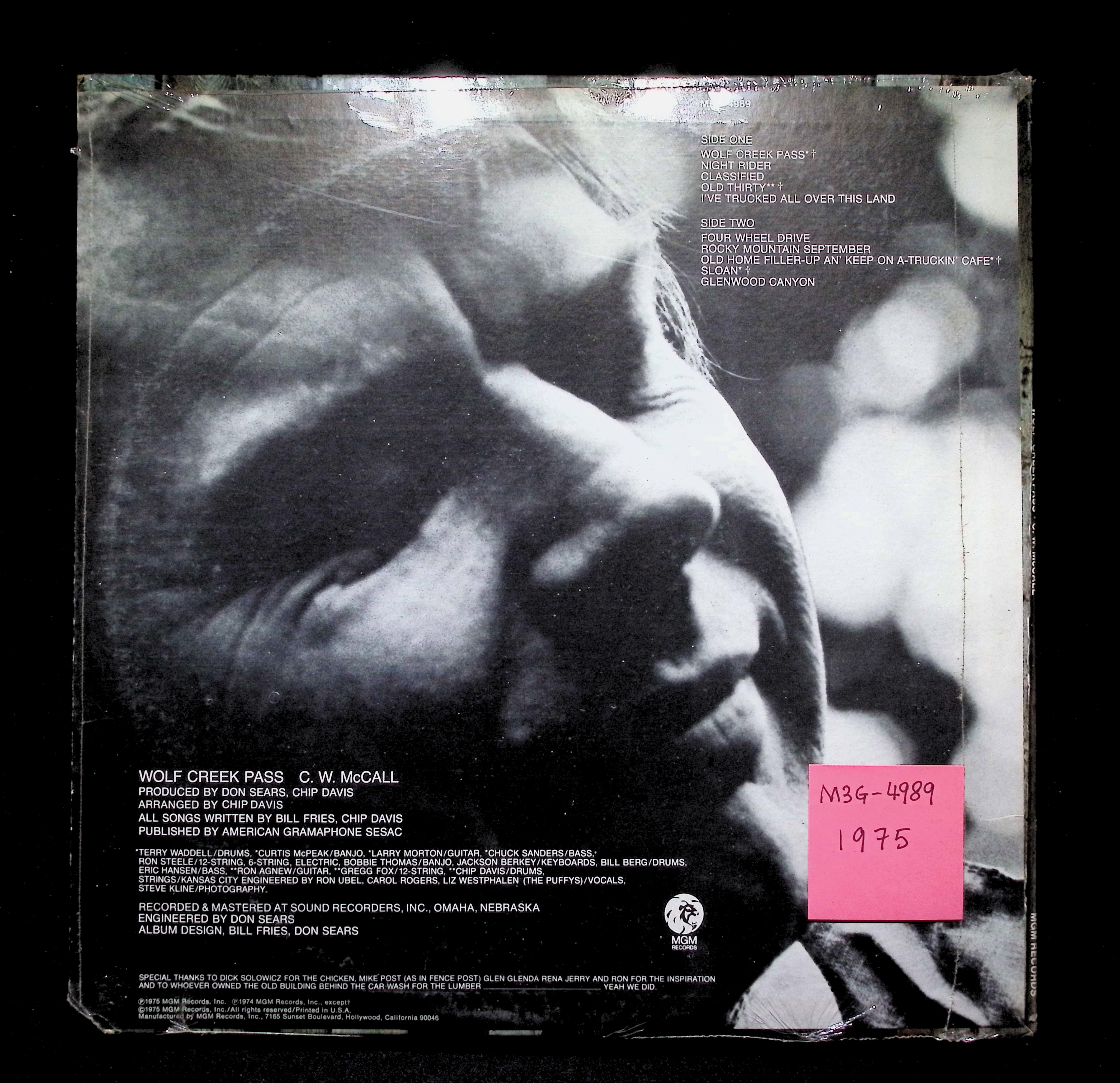 C.W. McCall - Wolf Creek Pass (1975) M3G 4989 NEW SEALED LP — image 2