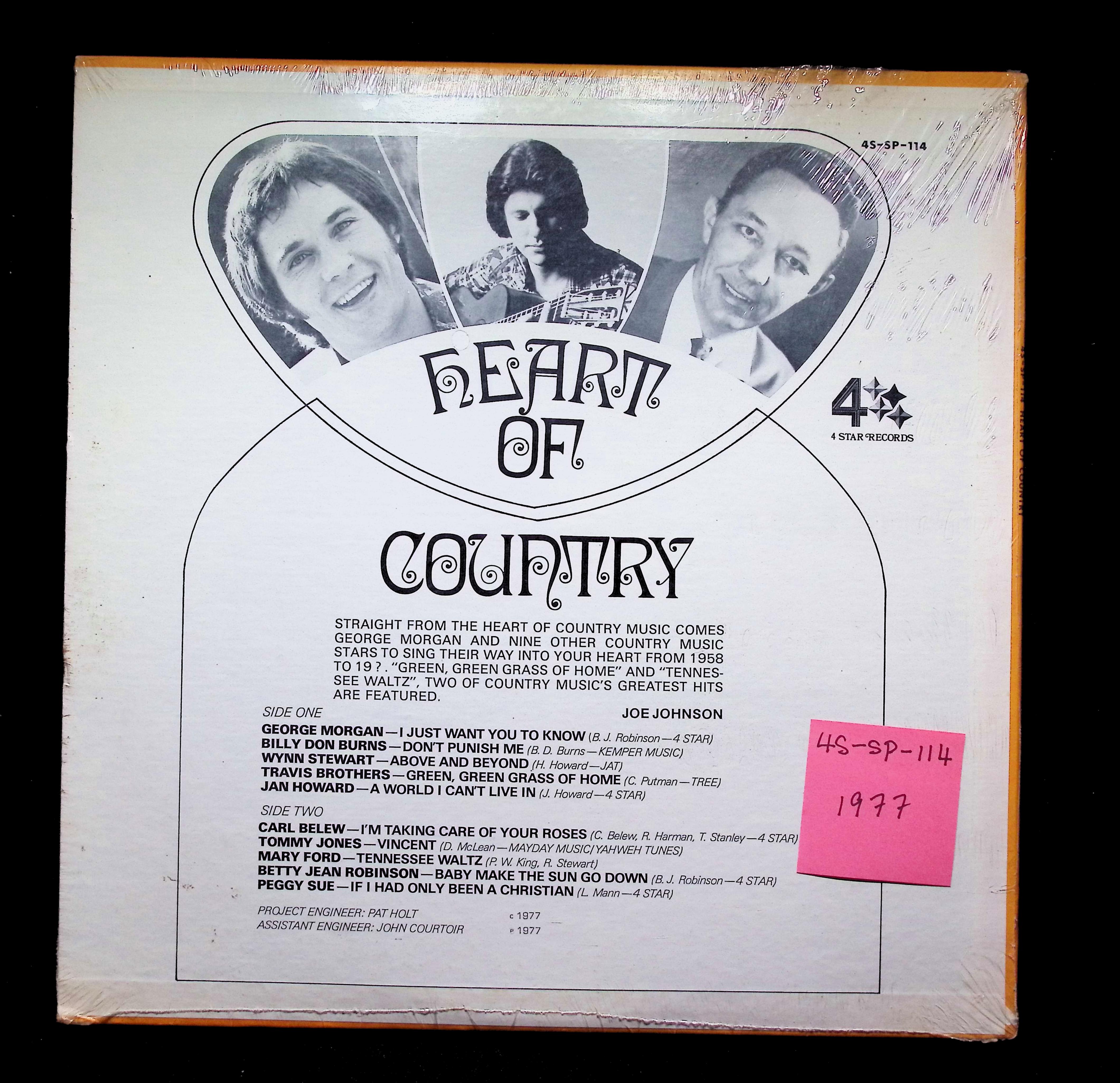 Various - Heart Of Country (1977) 4S-SP-114 NEW SEALED LP — image 2