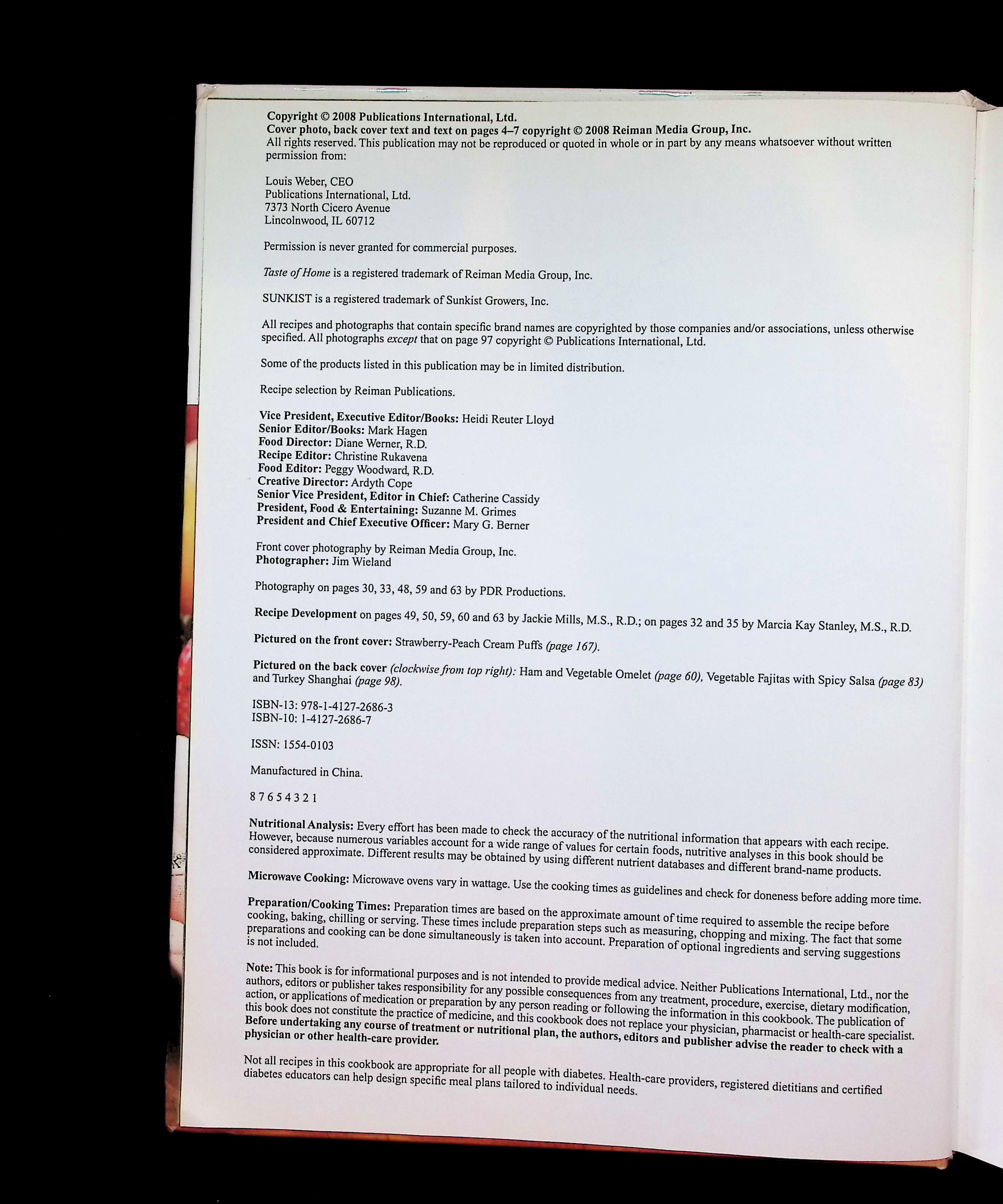 Taste of Home Diabetic Cookbook 2008 — image 3