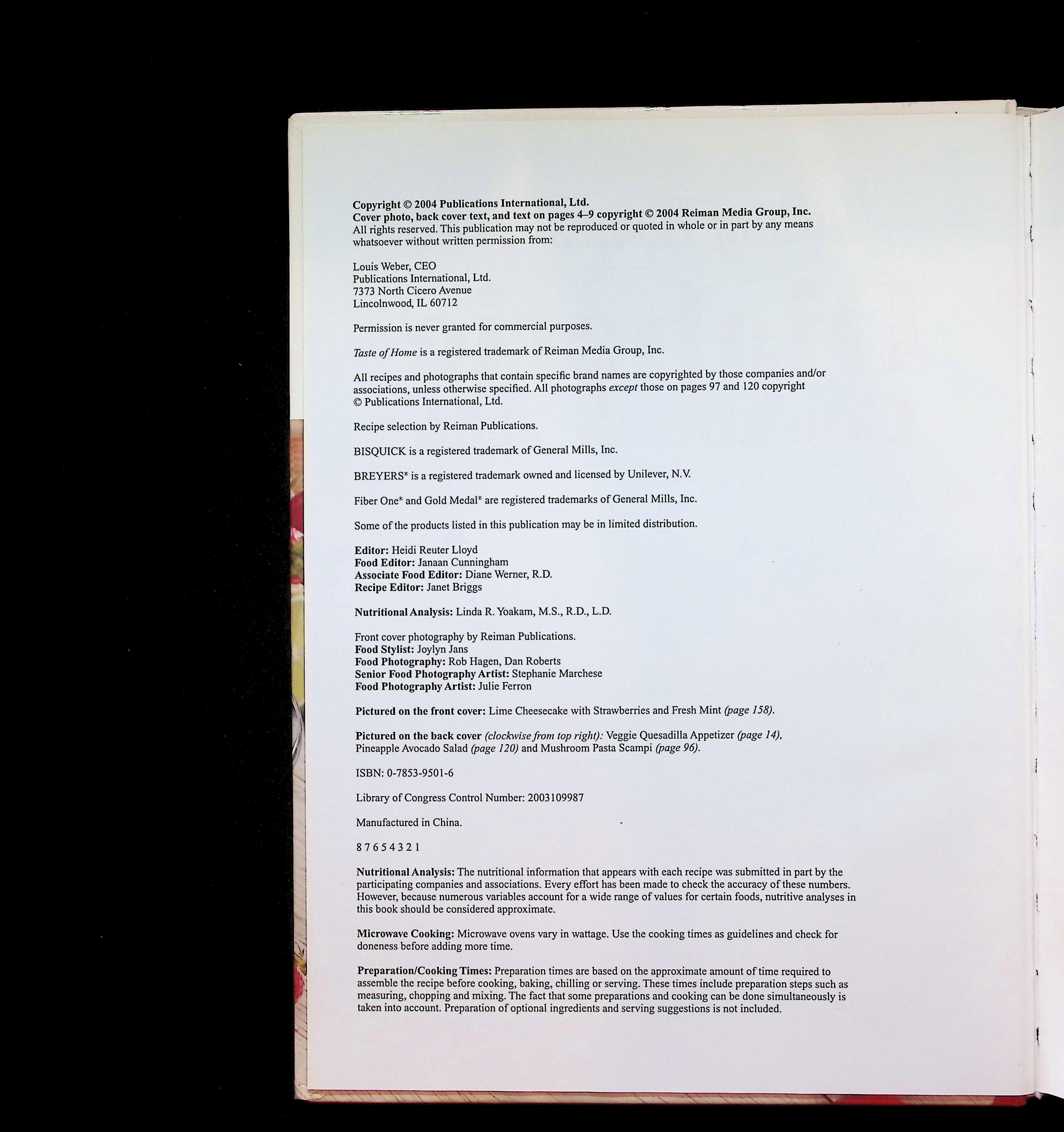 Taste of Home's Diabetic Cookbook 2004 — image 3