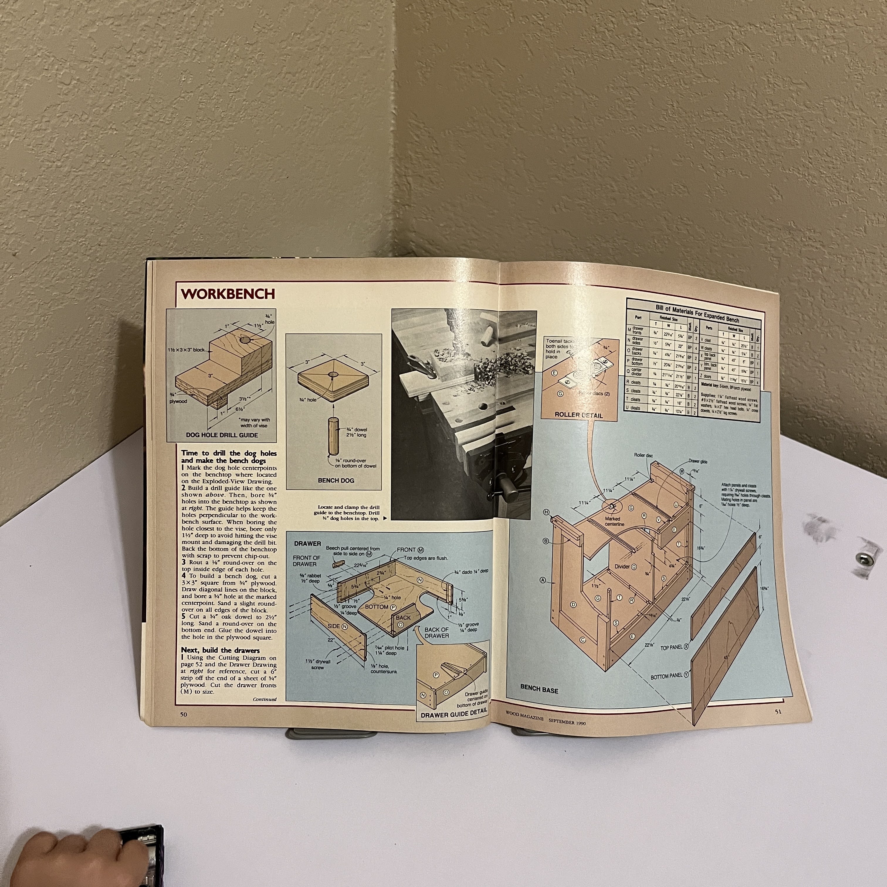 WOOD Magazine Sept 1990 Workbench Plans — image 4